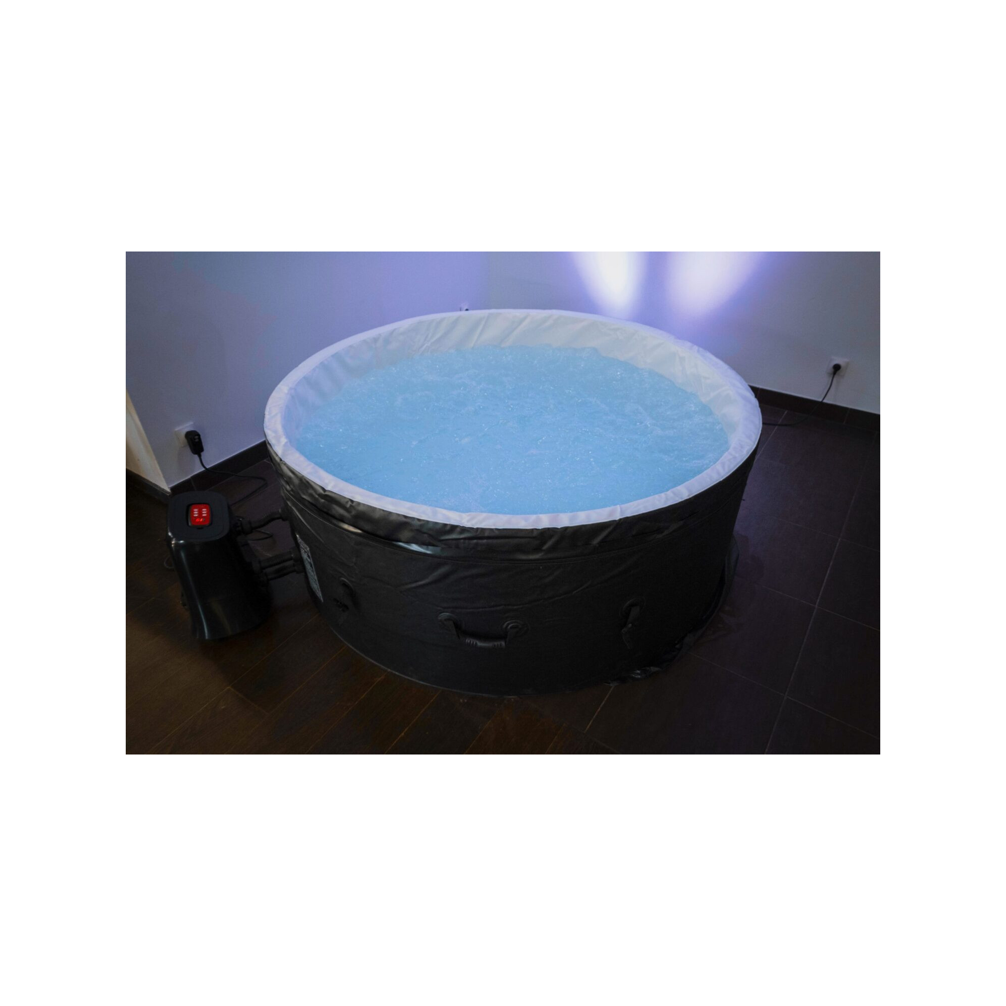 Spa gonflable 4 places rond en paroi mousse - Ospazia - Diamètre : 180 cm - Filtre et bâche inclus