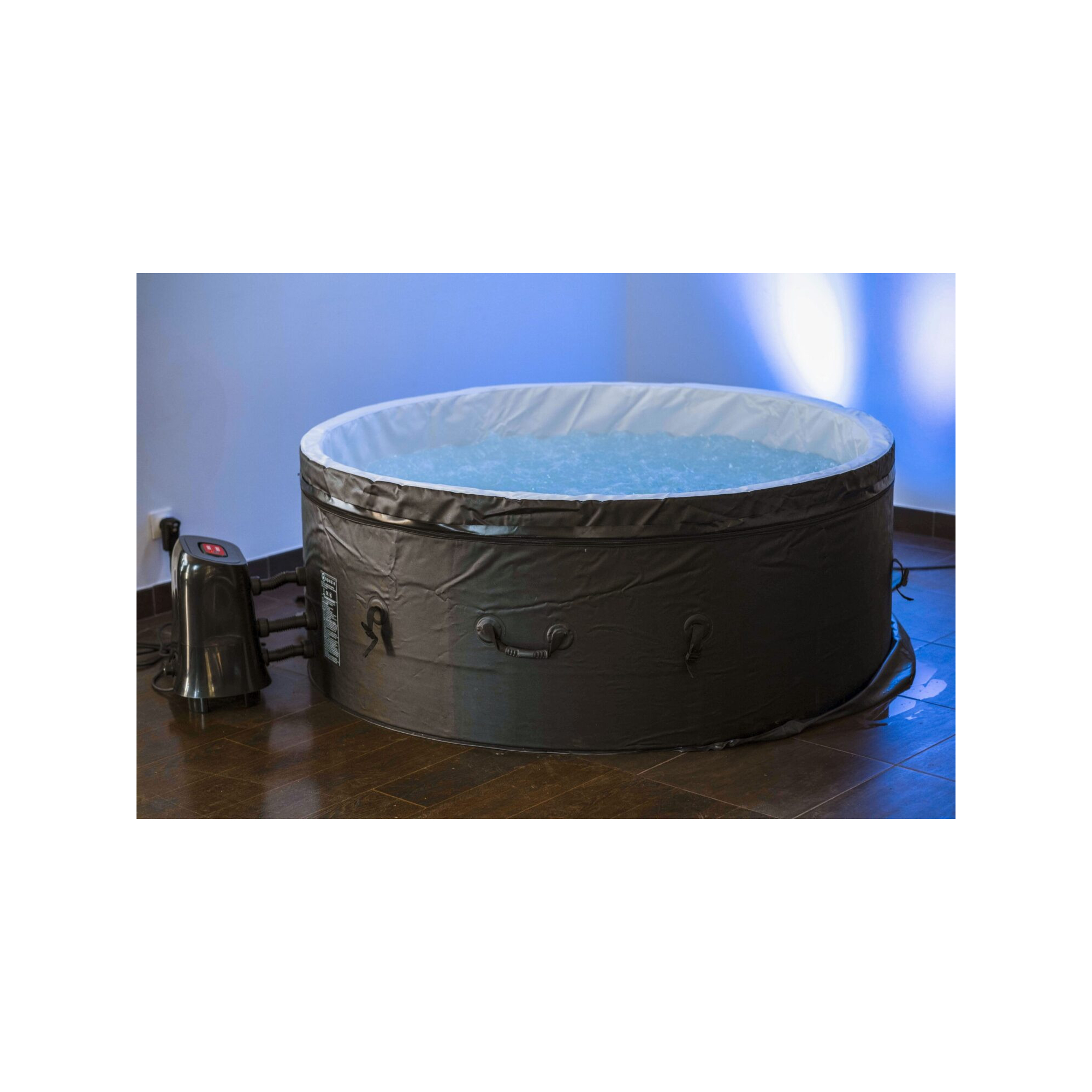 Spa gonflable 4 places rond en paroi mousse - Ospazia - Diamètre : 180 cm - Filtre et bâche inclus