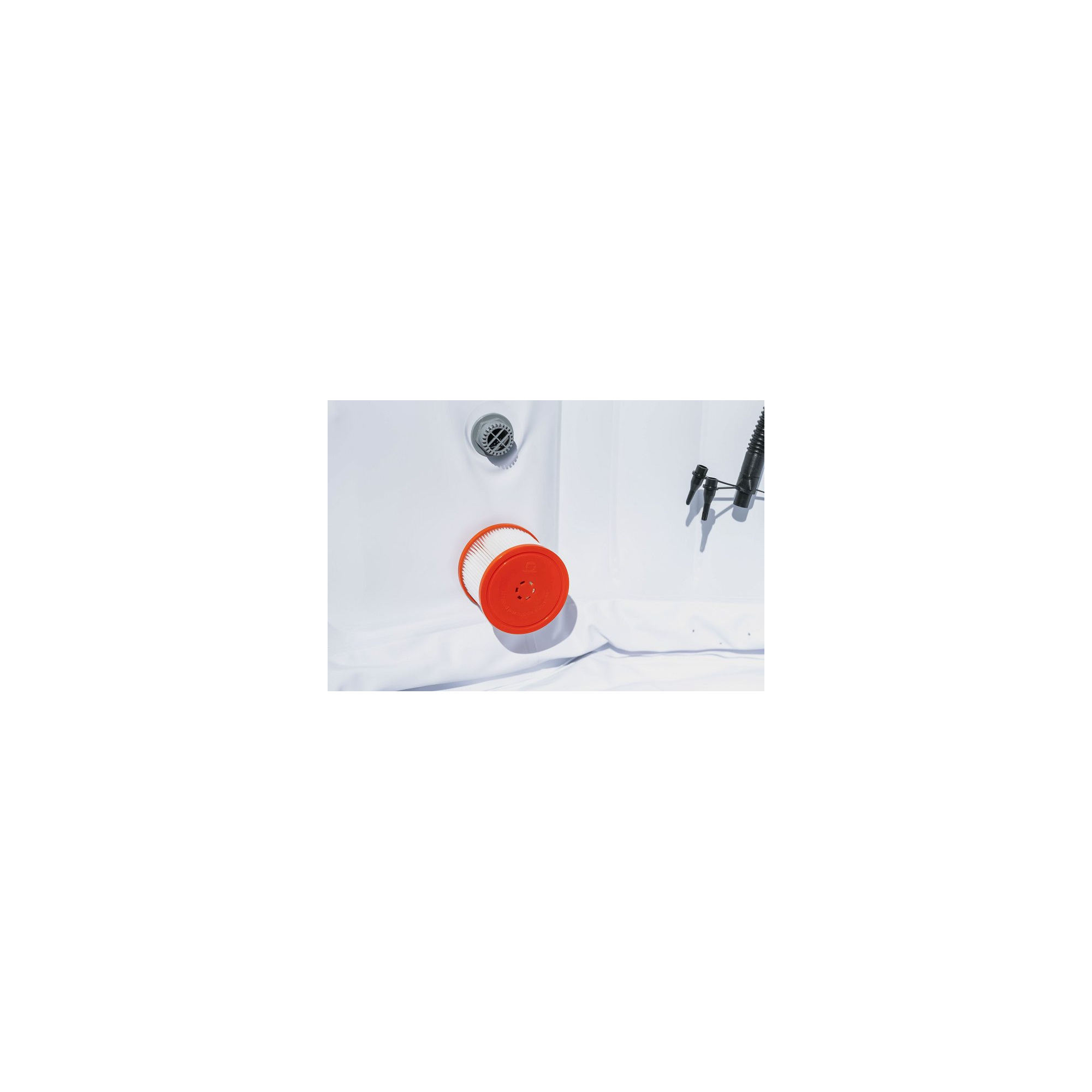 Spa gonflable 4 places rond en paroi mousse - Ospazia - Diamètre : 180 cm - Filtre et bâche inclus