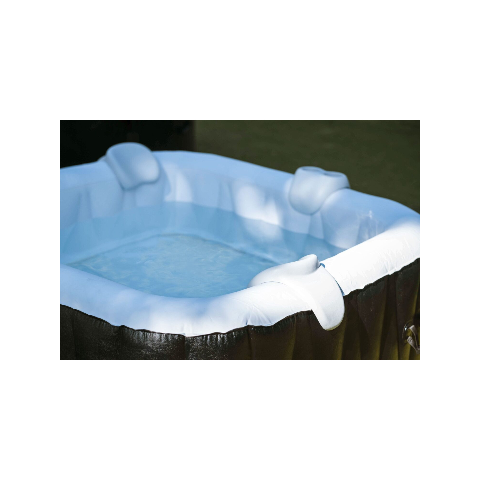 Lot de 2 appuies têtes + 1 porte gobelet pour spa gonflable - Ospazia - Compatible autres marques