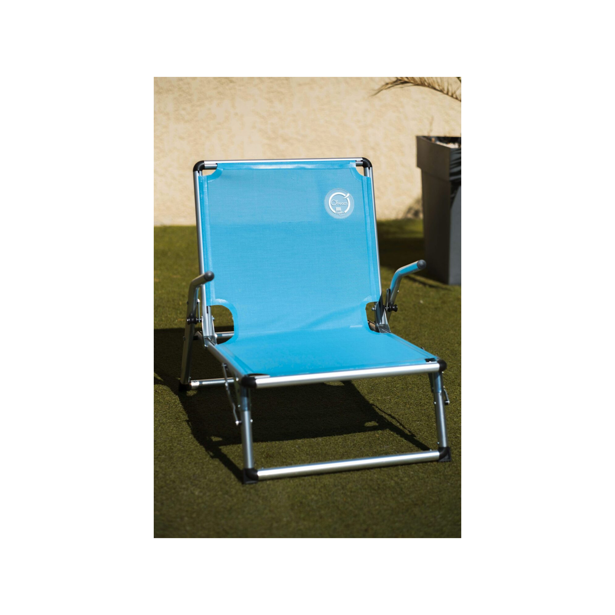 Chaise de plage pliable - O'Beach - Luxe - En aluminium - Dimensions : 71 x 55 x 65 cm