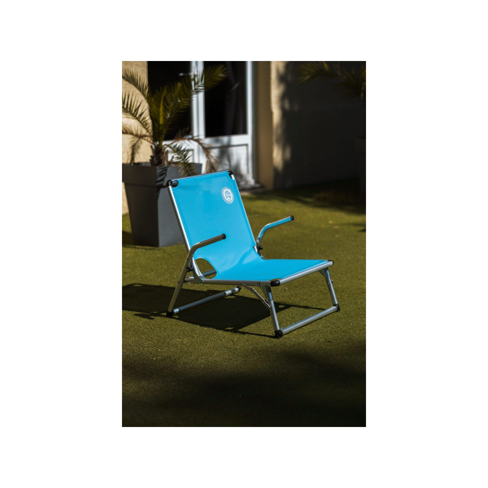 Chaise de plage pliable - O'Beach - Luxe - En aluminium - Dimensions : 71 x 55 x 65 cm