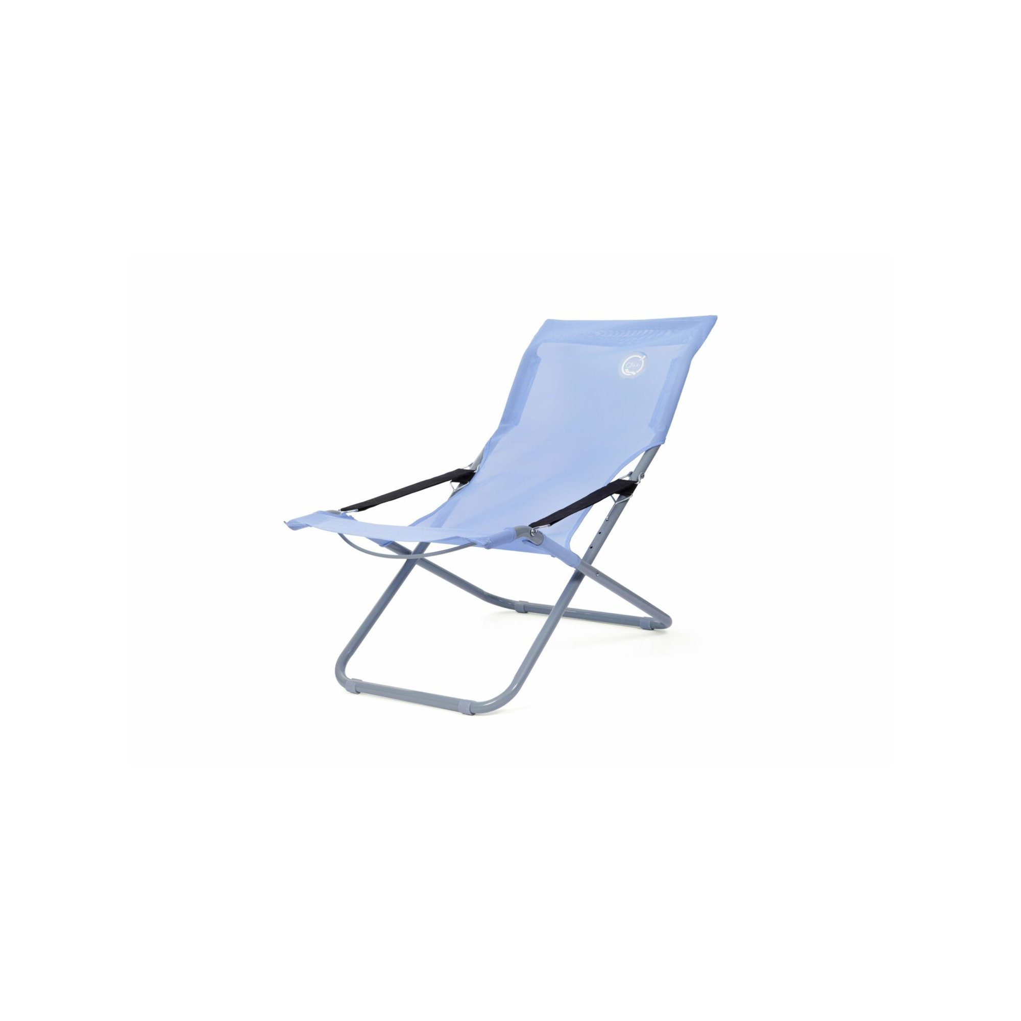 Fauteuil relax de jardin 3 positions pliable - O'Sun - Bleu - Dimensions : 94 x 62 x 102 cm