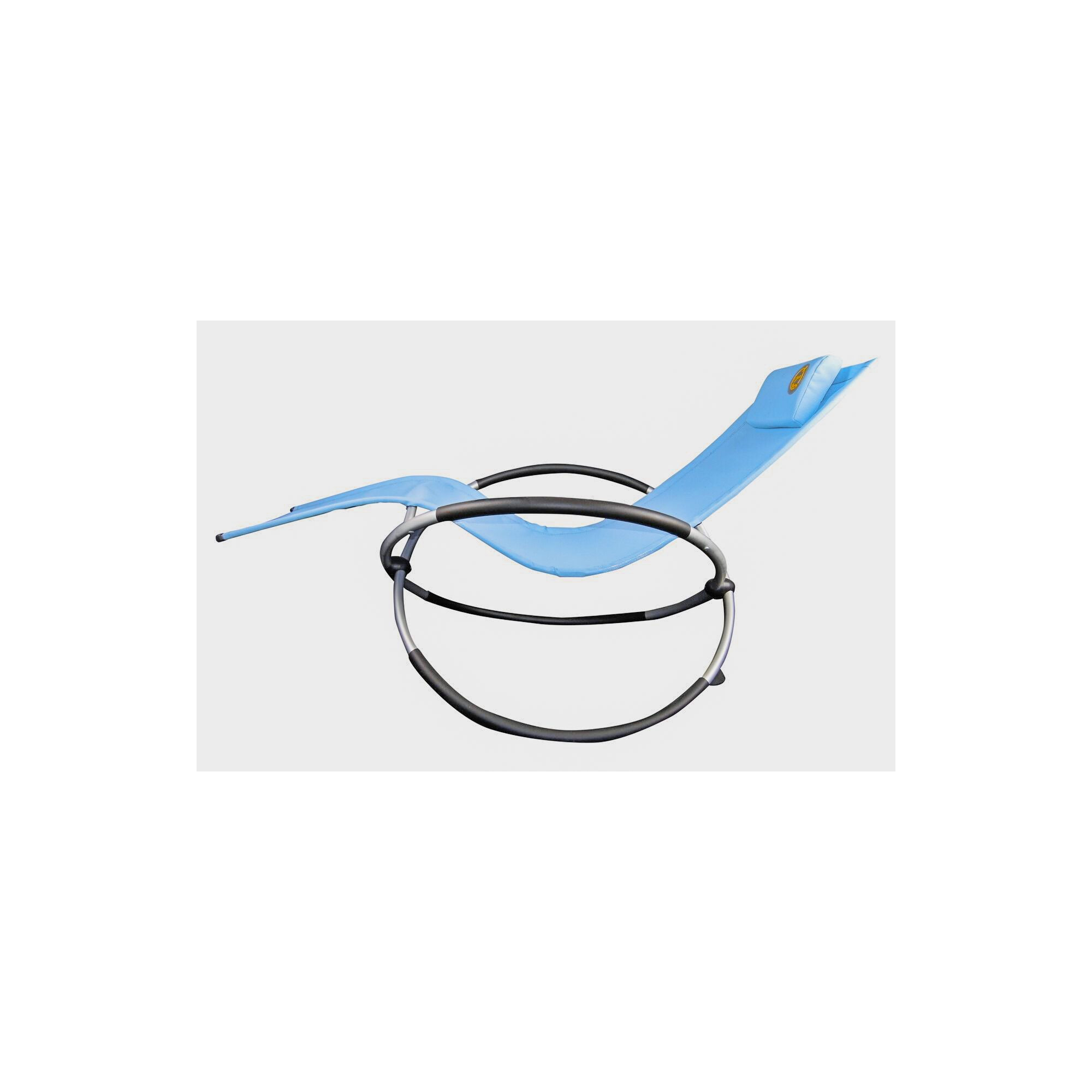 Transat en aluminium à bascule - O'Sun - Bleu - Dimensions : 155 x 80 x 85 cm