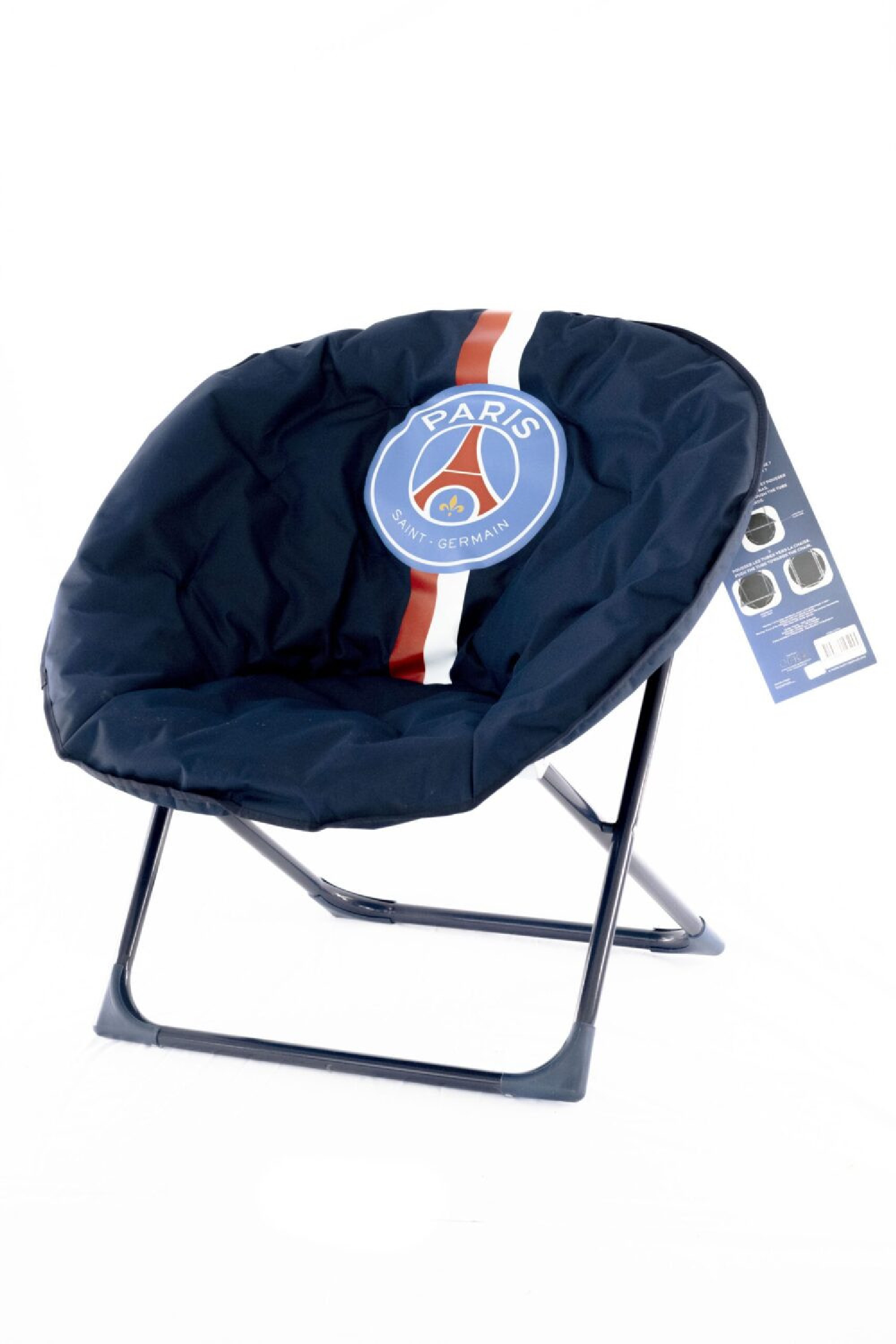 Siège pliable - Paris Saint Germain - Forme lune - Bleu