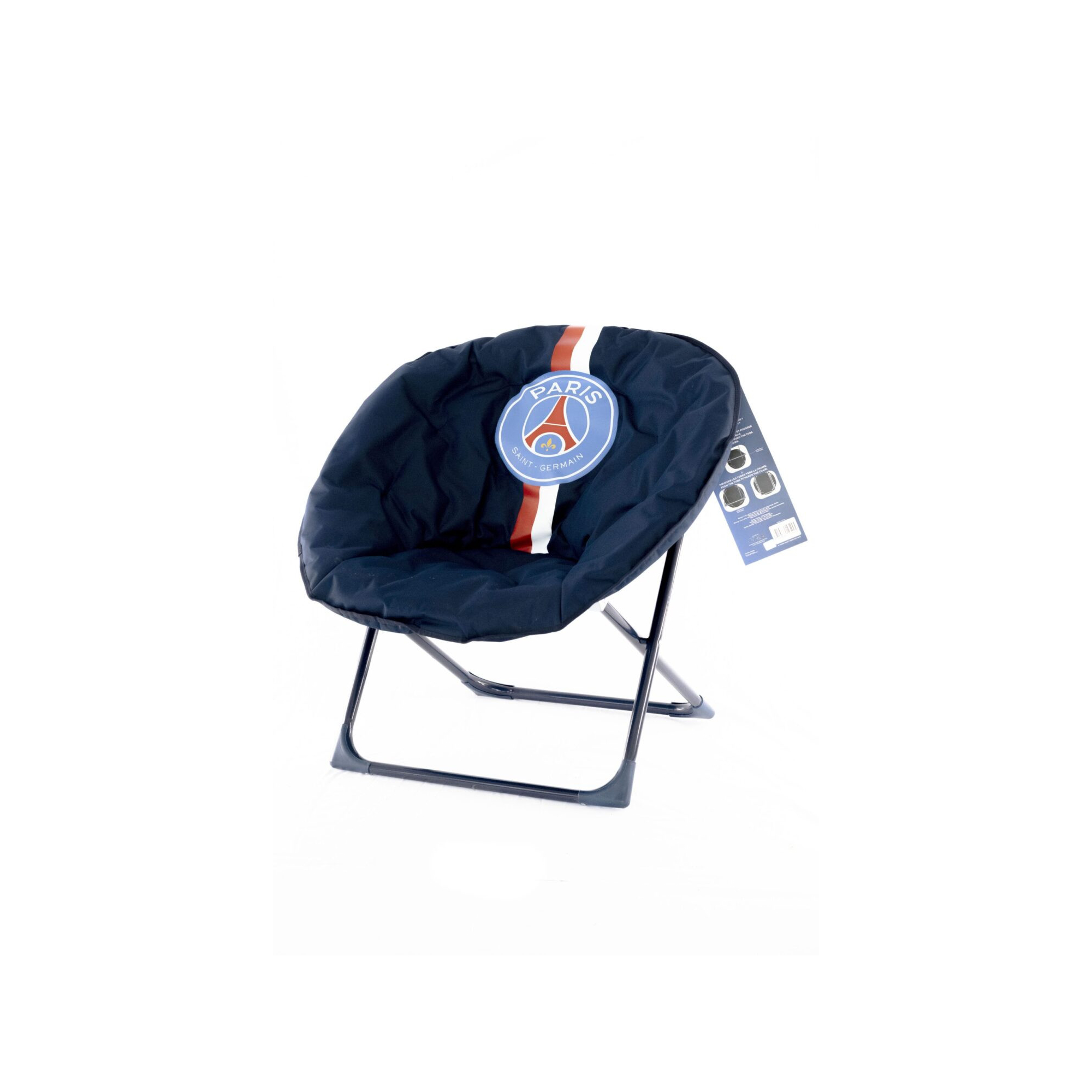 Siège pliable - Paris Saint Germain - Forme lune - Bleu