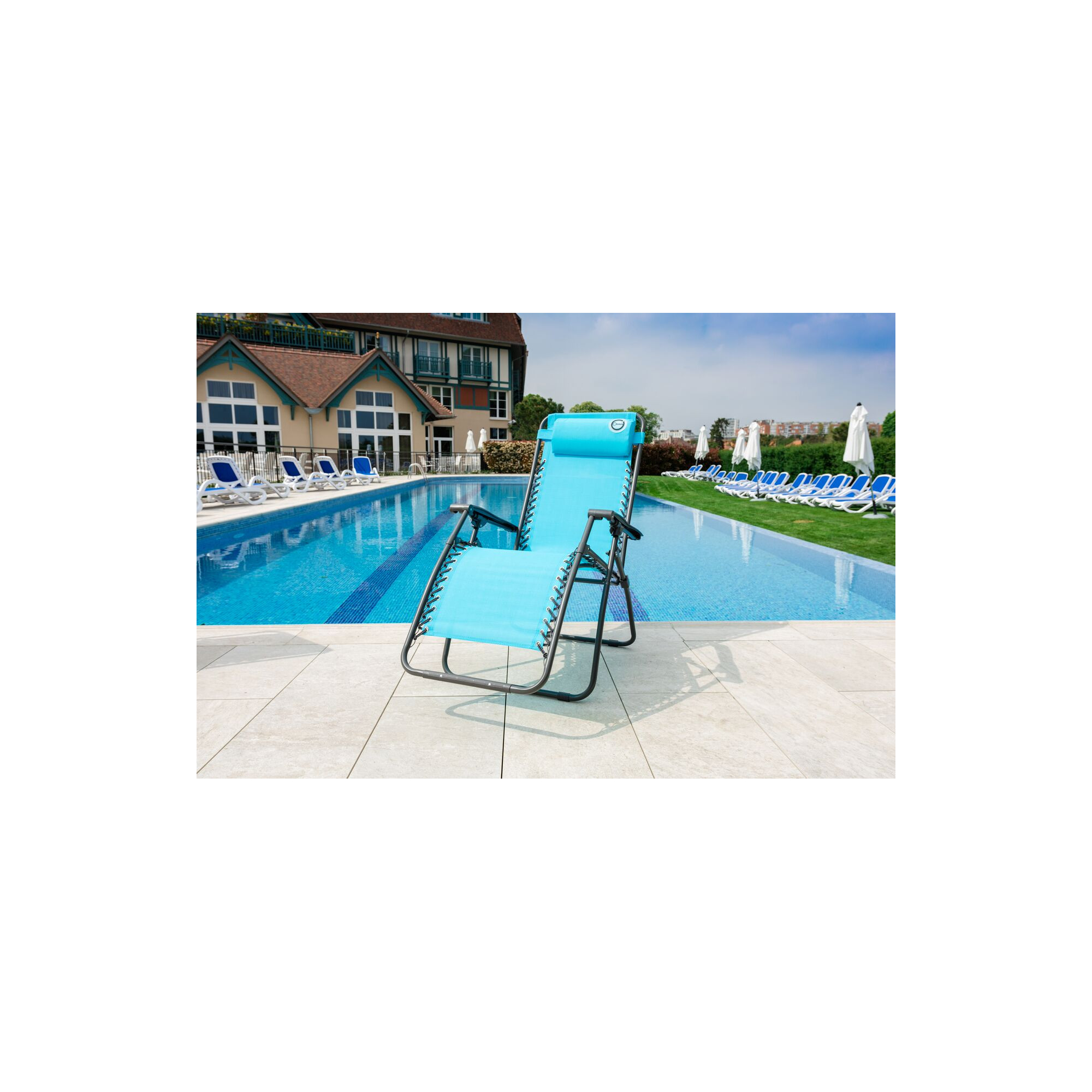 Fauteuil relax de jardin - O'Colors - Multi positions - Bleu