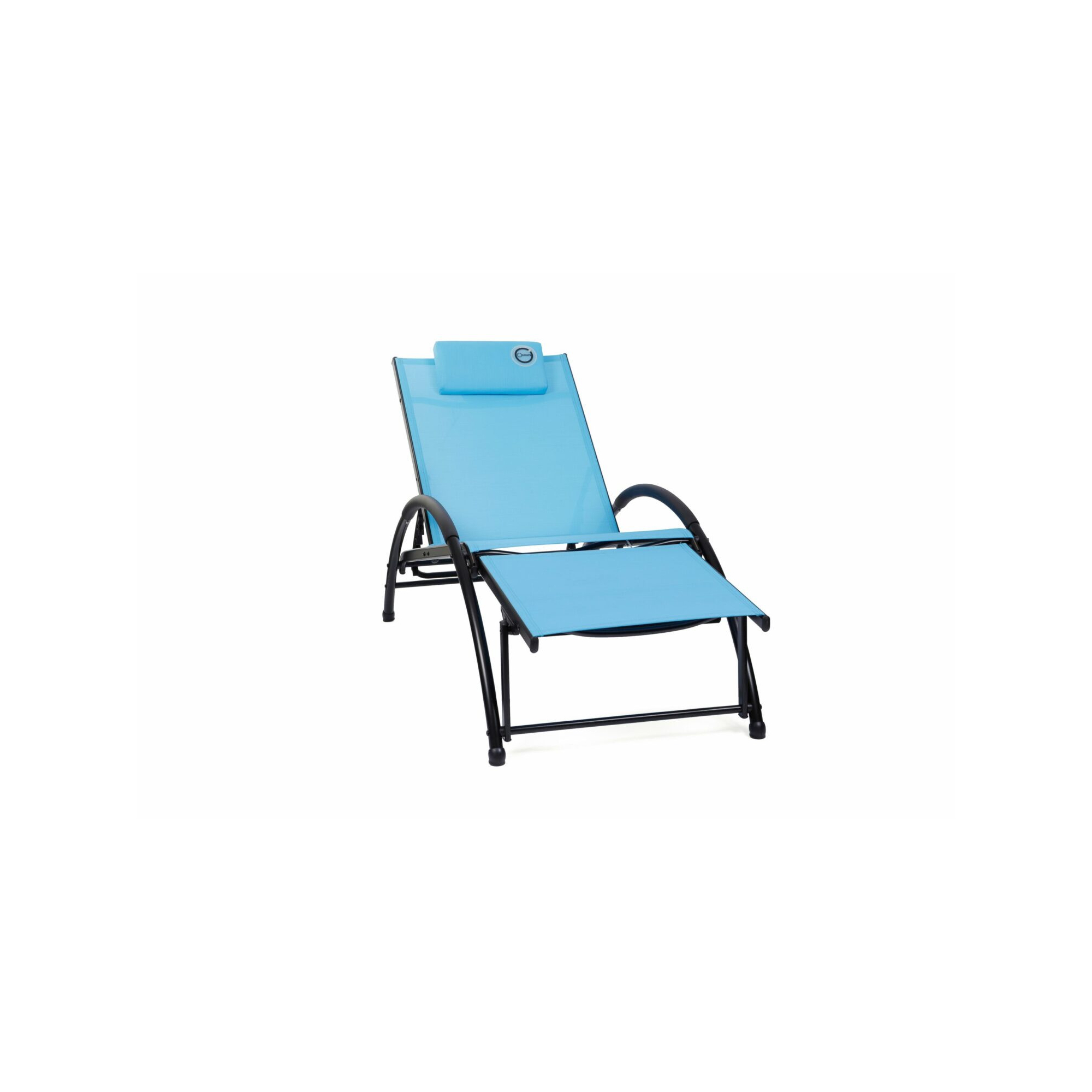 Bain de soleil pliable - O'Colors - Bleu - Repose tête inclus