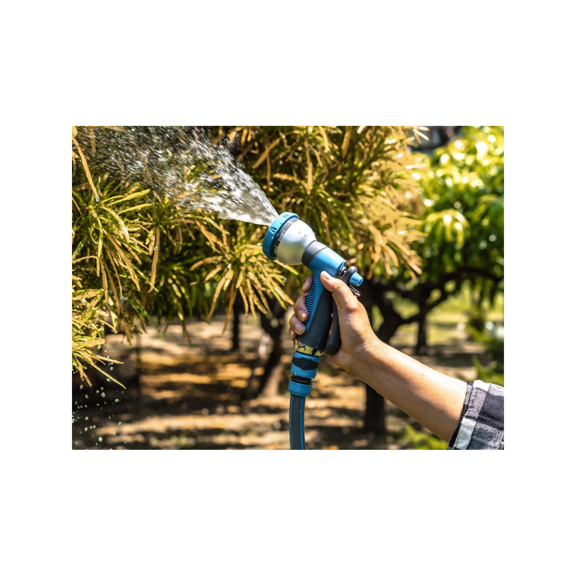 Pistolet d'arrosage et nettoyage - Suan - 9 jets - Kit complet avec raccords d'arrosage soft touch