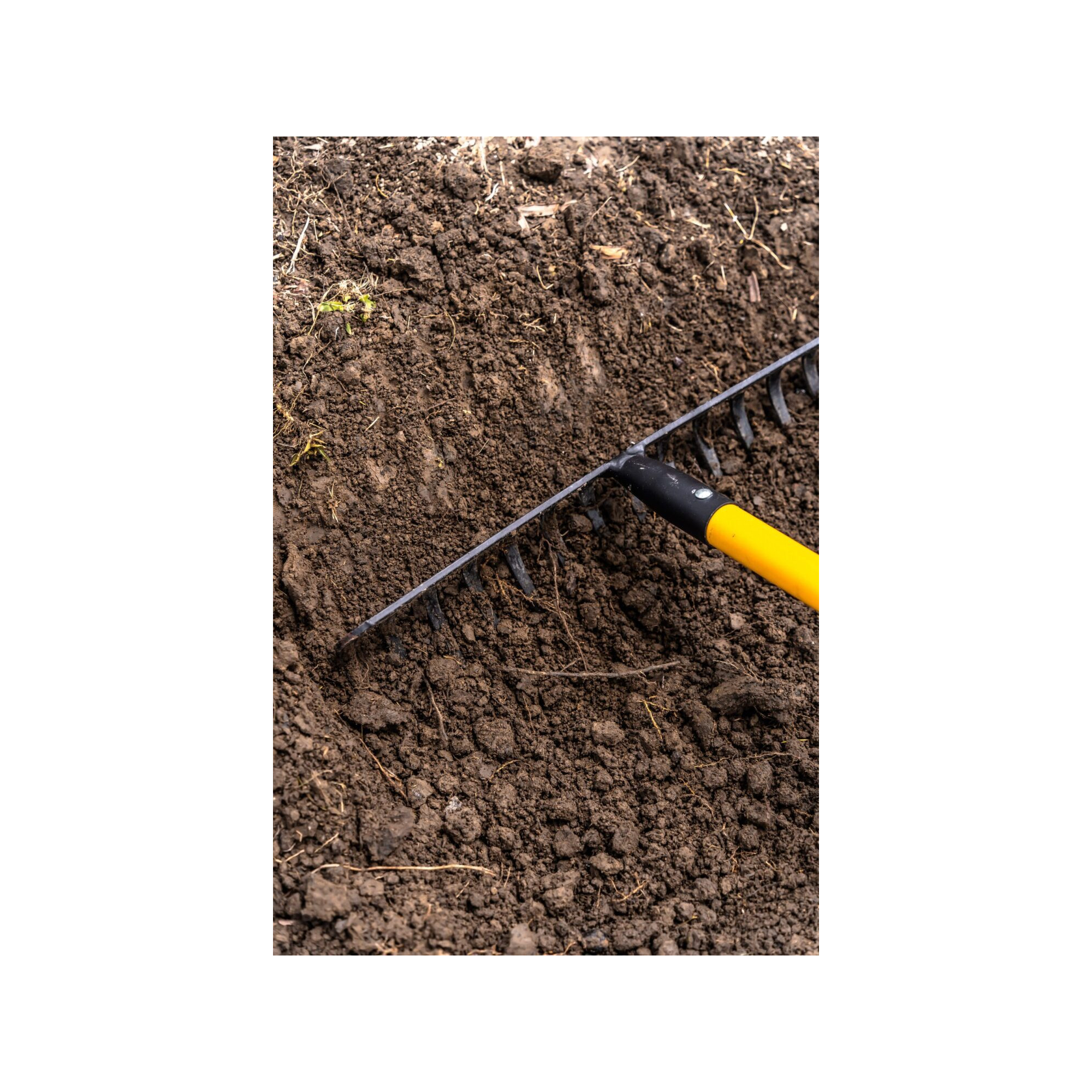 Râteau pour jardin - Suan - 14 dents - Manche en fibre de verre - Dimensions : 150 x 40 x 8,6 cm