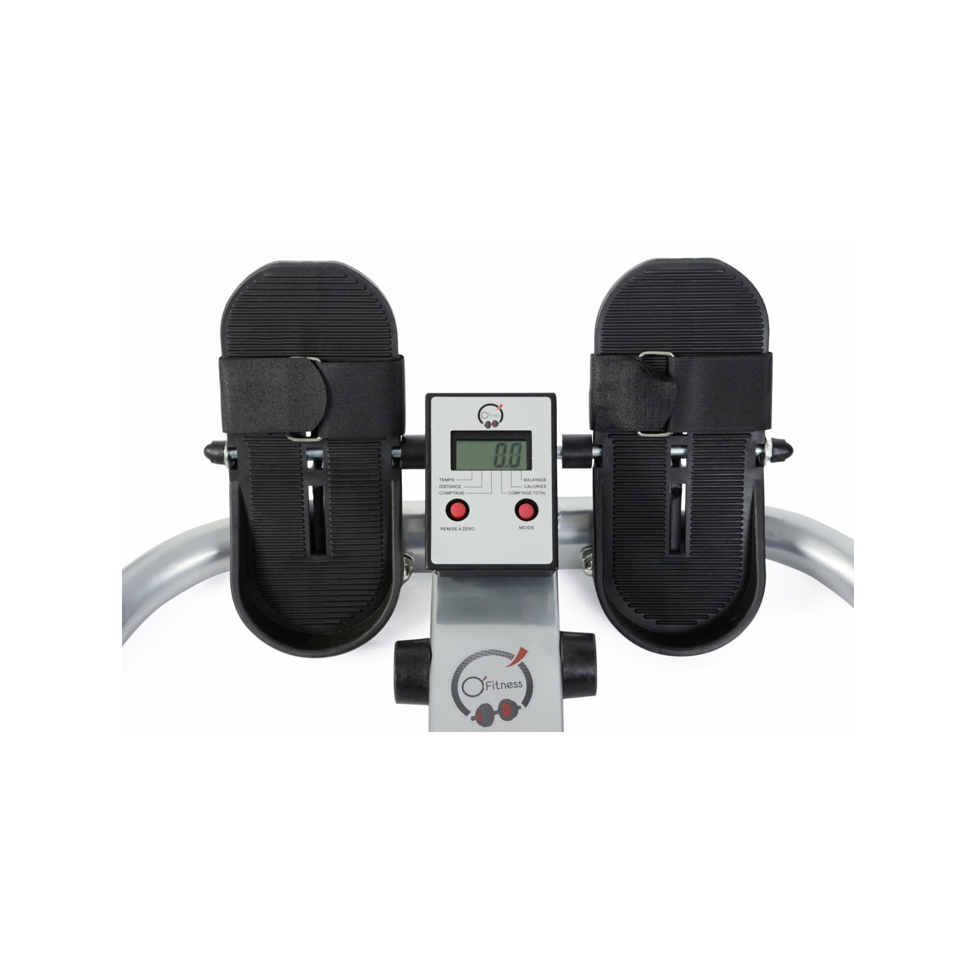 Rameur d'appartement scandinave - O'fitness - Compteur 5 fonctions - En acier