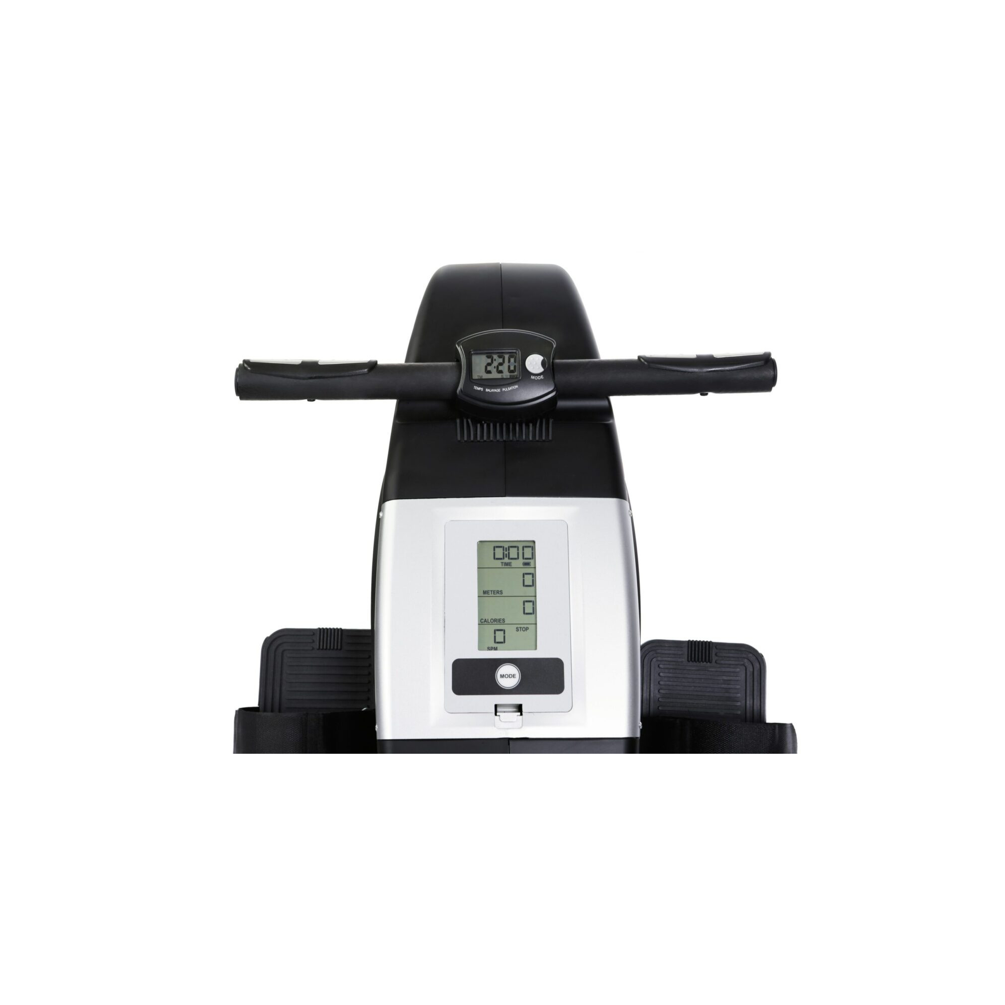 Rameur d'appartement à tirage central - O'Fitness - Compteur 5 fonctions - Roue magnétique : 5 Kg