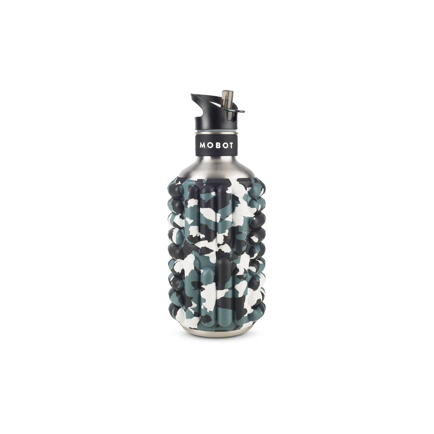 Bouteille de sport - Mobot - Fonction 2 en 1 rouleau de massage - Noir black ops