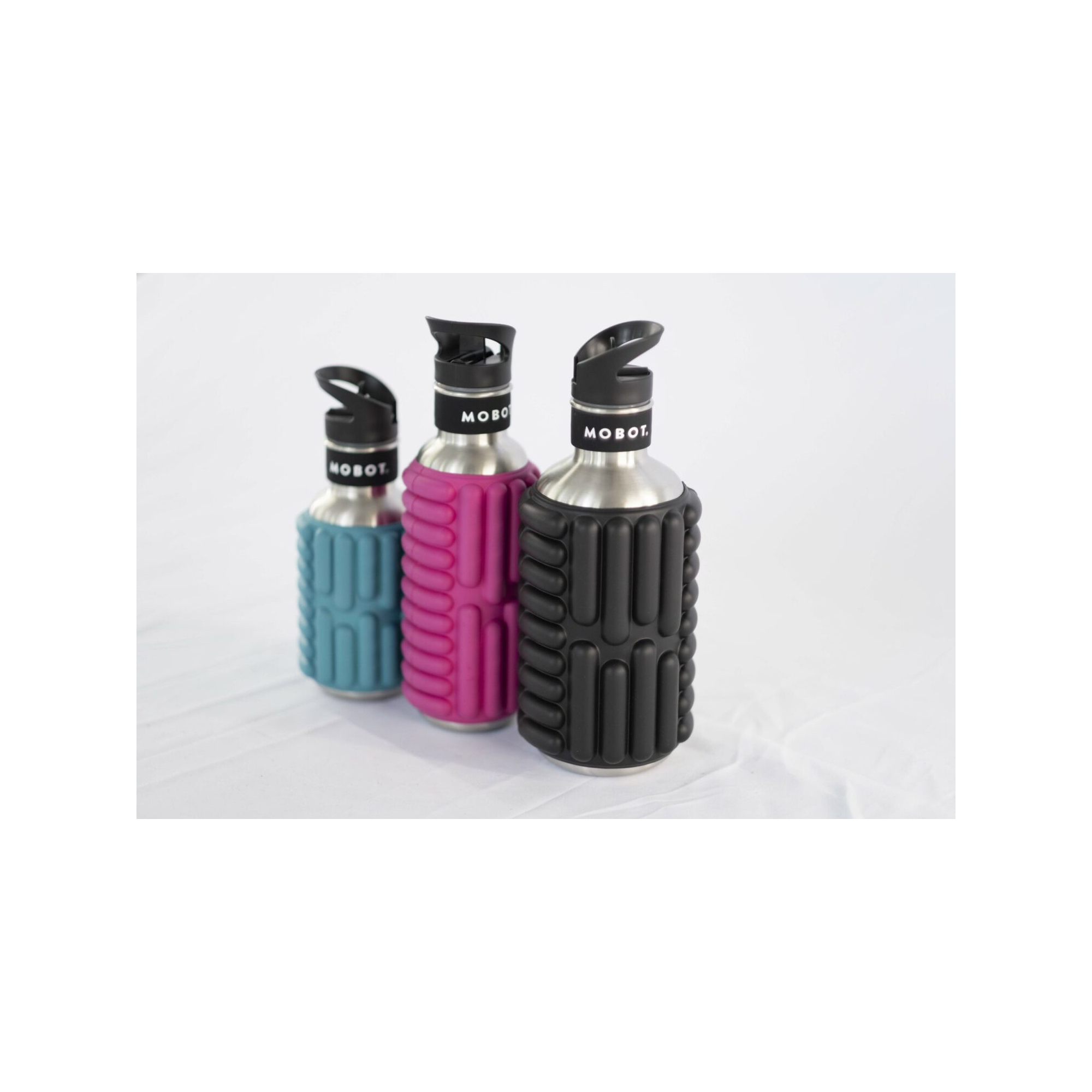 Bouteille de sport - Mobot - Fonction 2 en 1 rouleau de massage - Bleu foncé