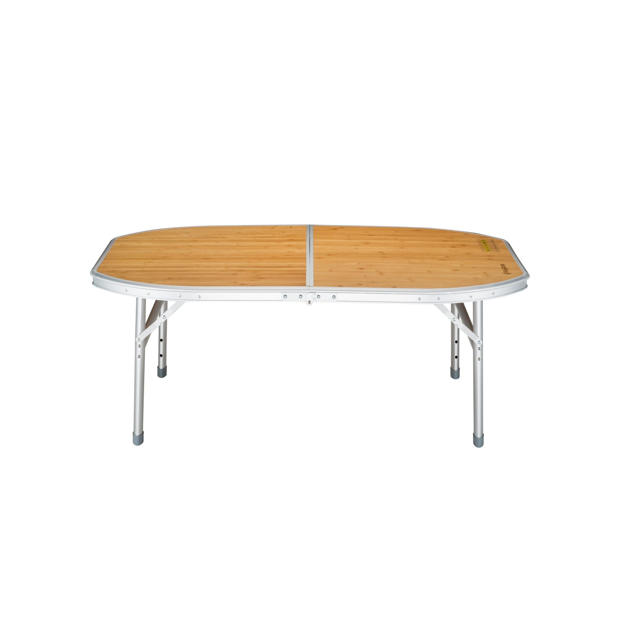 Table de camping pliable avec poignée de transport - Kingcamp - Forme arrondie