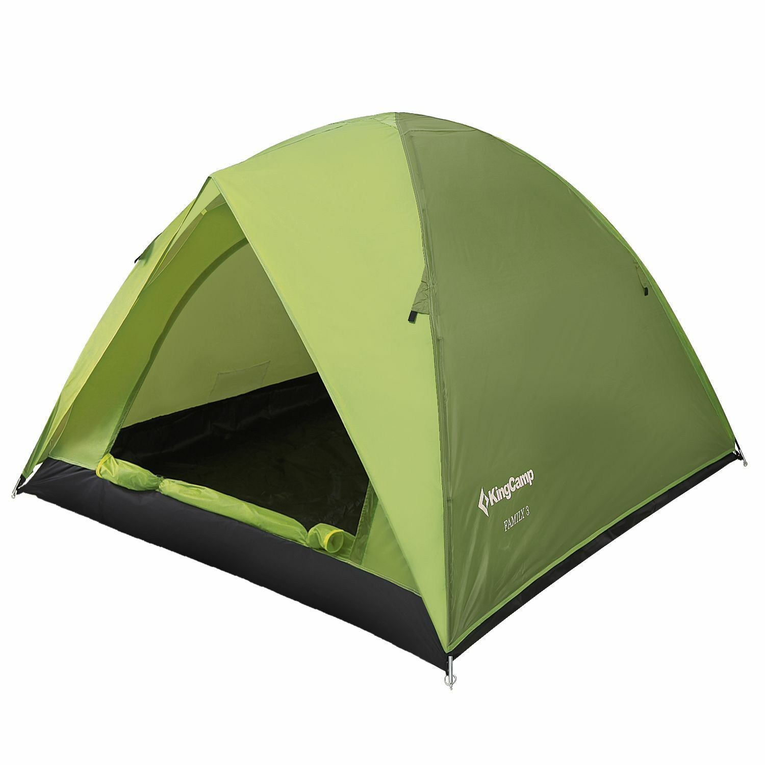 Tente de camping familiale 3 places - Kingcamp - Modèle Family - 205x205x130 cm