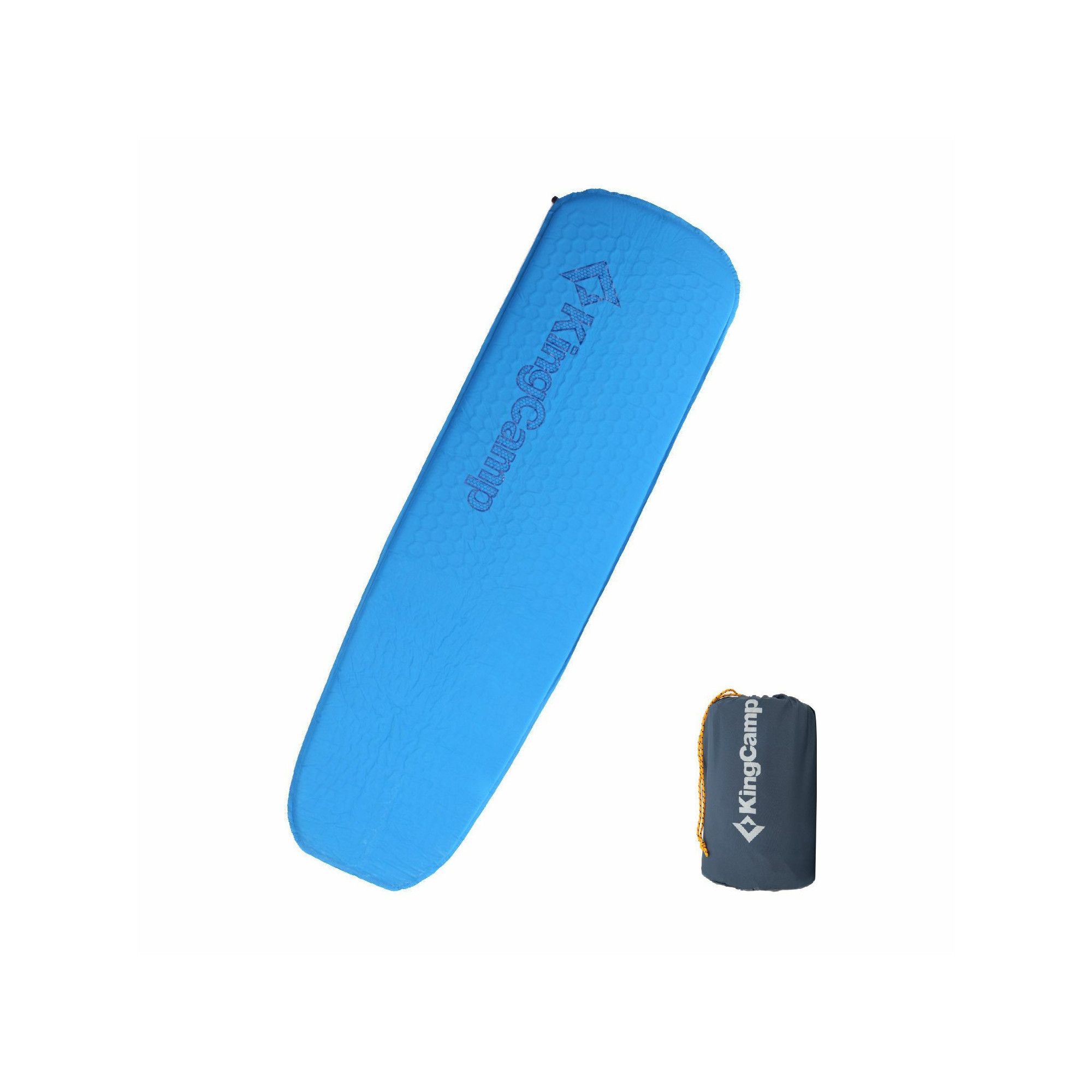 Tapis de camping autogonflant - Kingcamp - Bleu - 183 x 51 cm