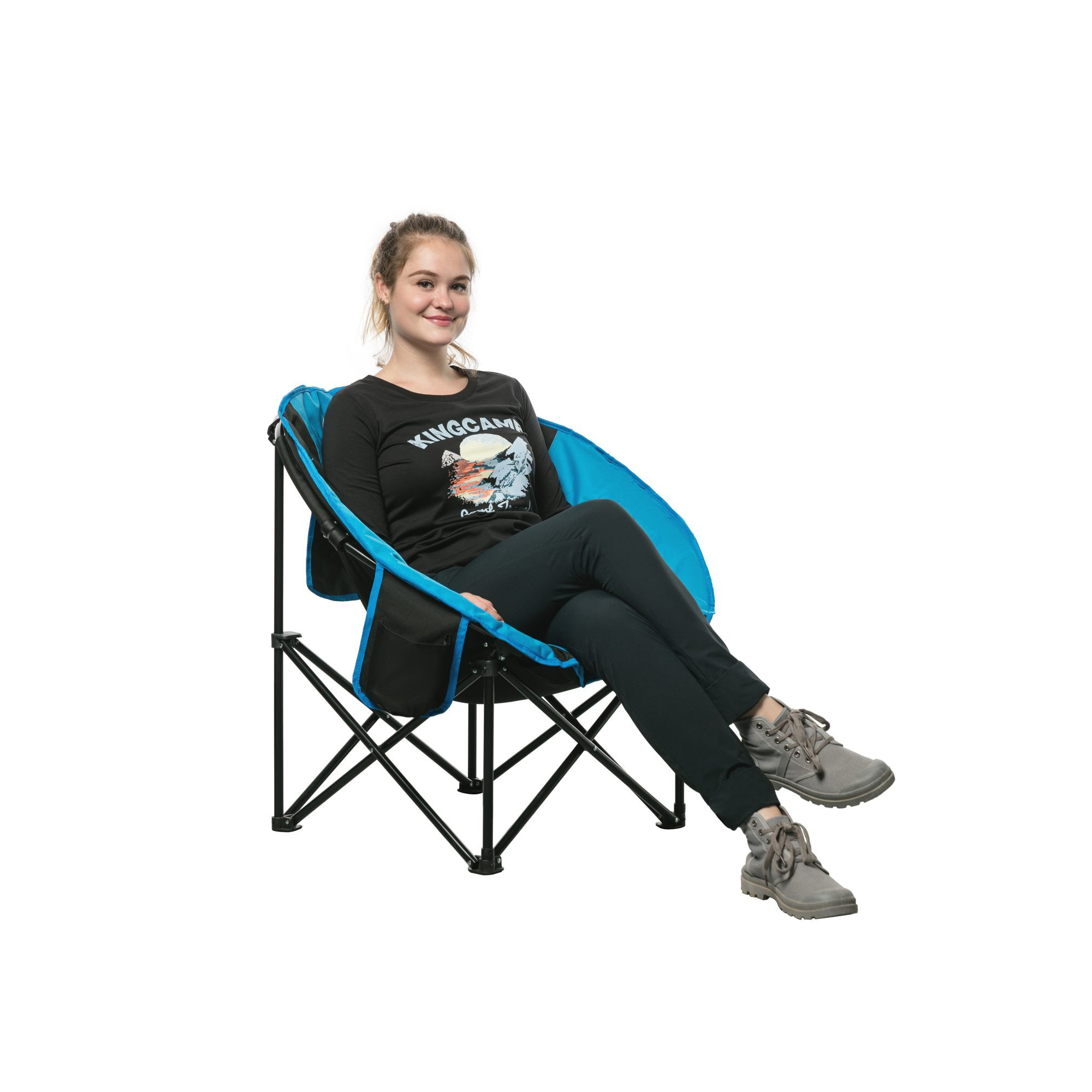 Fauteuil de camping - Kingcamp - Forme Lune - 70 x 84 x 80 cm