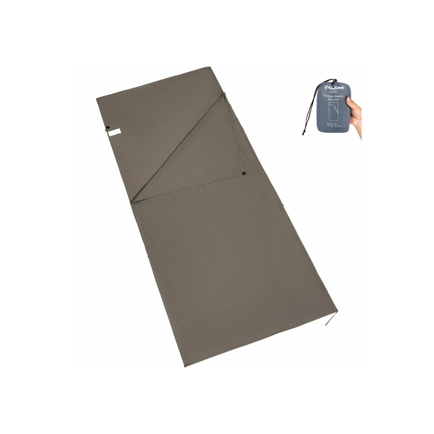 Drap de camping - Kingcamp - En coton - Sac de transport inclus