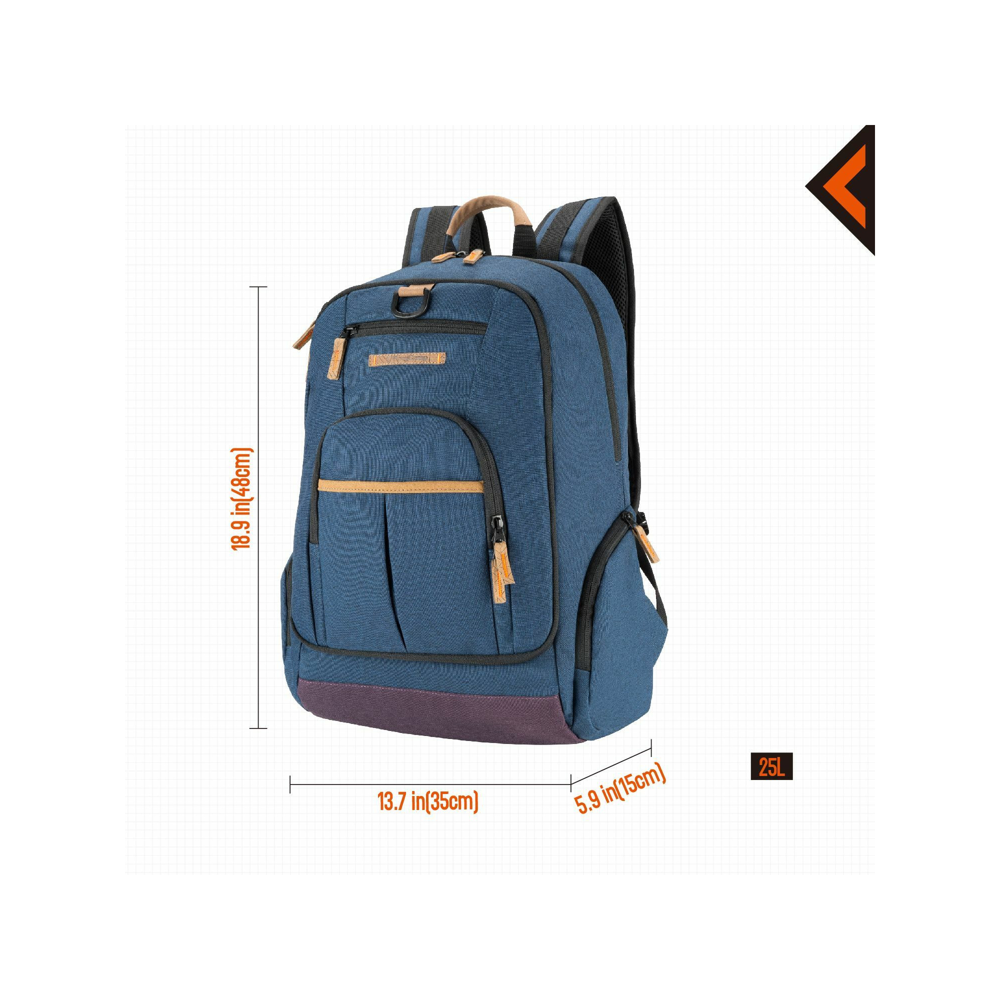 Sac à dos - Kingcamp - Modèle Arches - Bleu - 35 x 15 x 48 cm