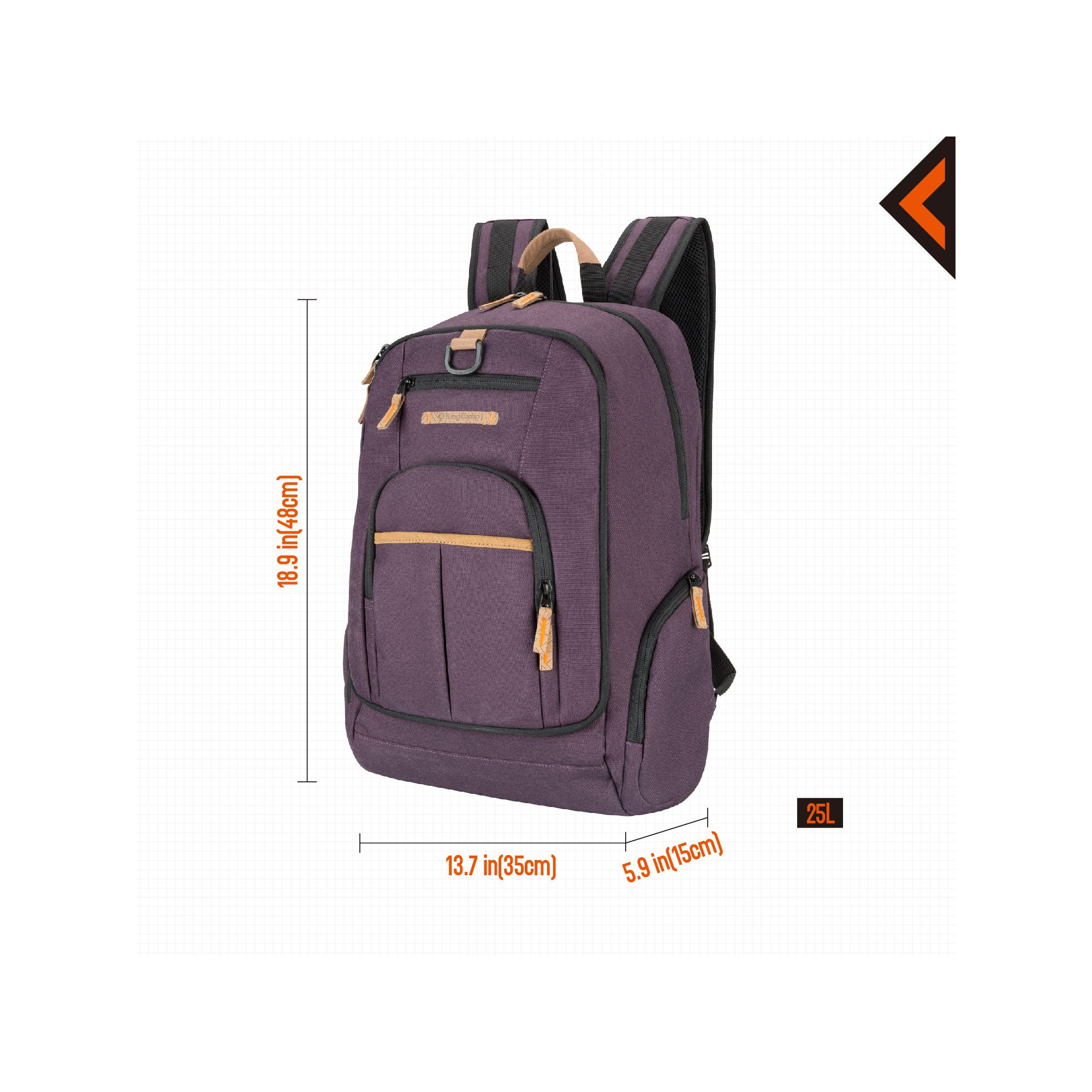 Sac à dos - Kingcamp - Modèle Arches - Violet - 35 x 15 x 48 cm