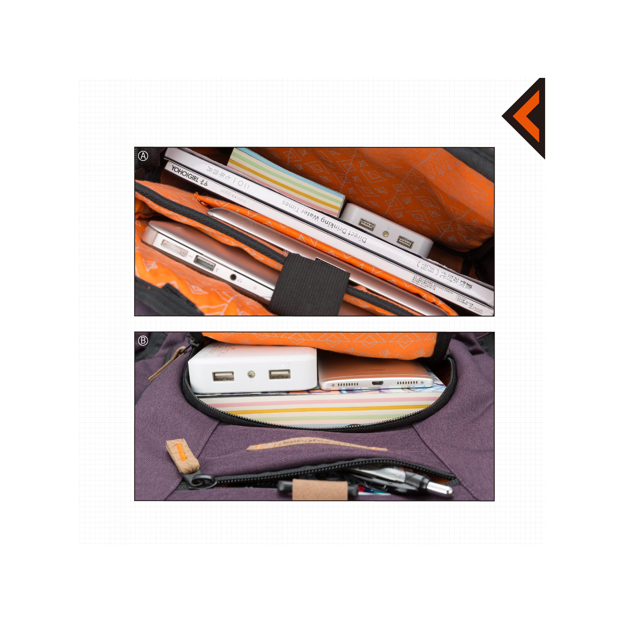 Sac à dos - Kingcamp - Modèle Arches - Violet - 35 x 15 x 48 cm