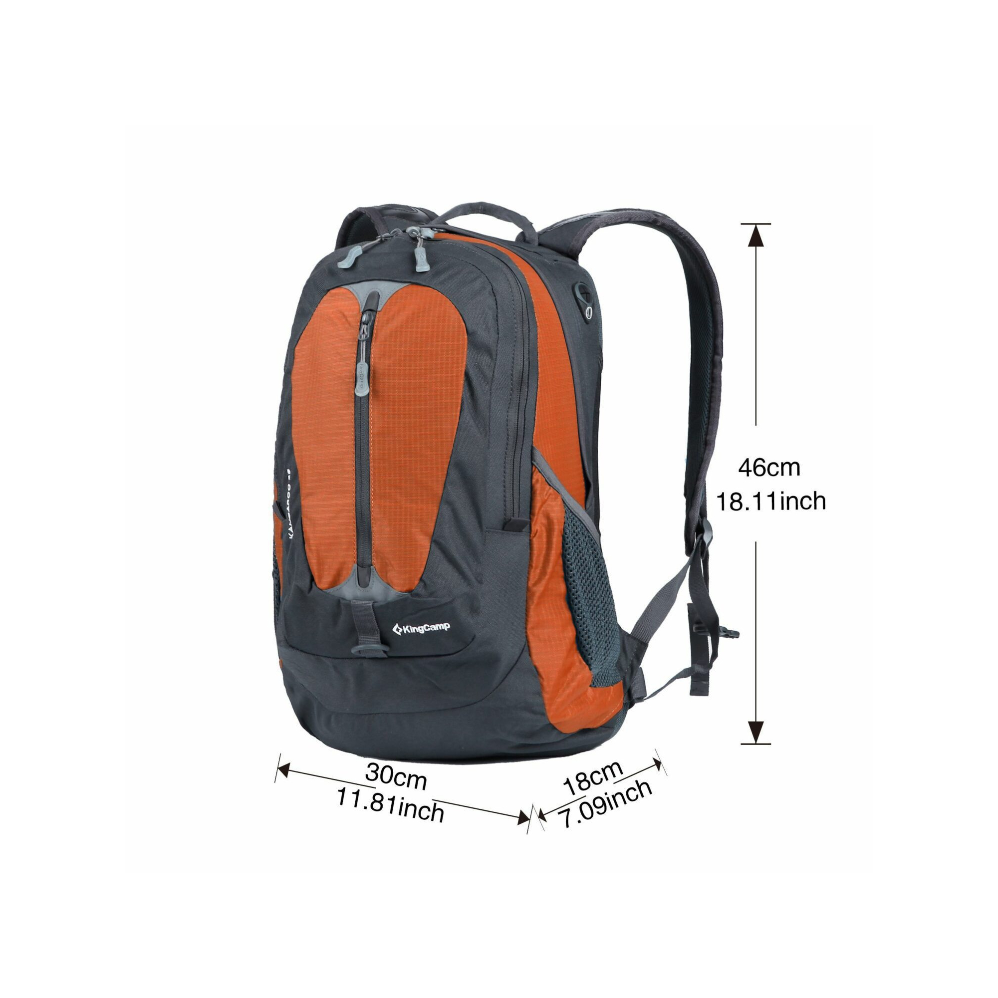 Sac à dos outdoor - Kingcamp - Modèle Kangaroo - Gris - 30 x 18 x 46 cm