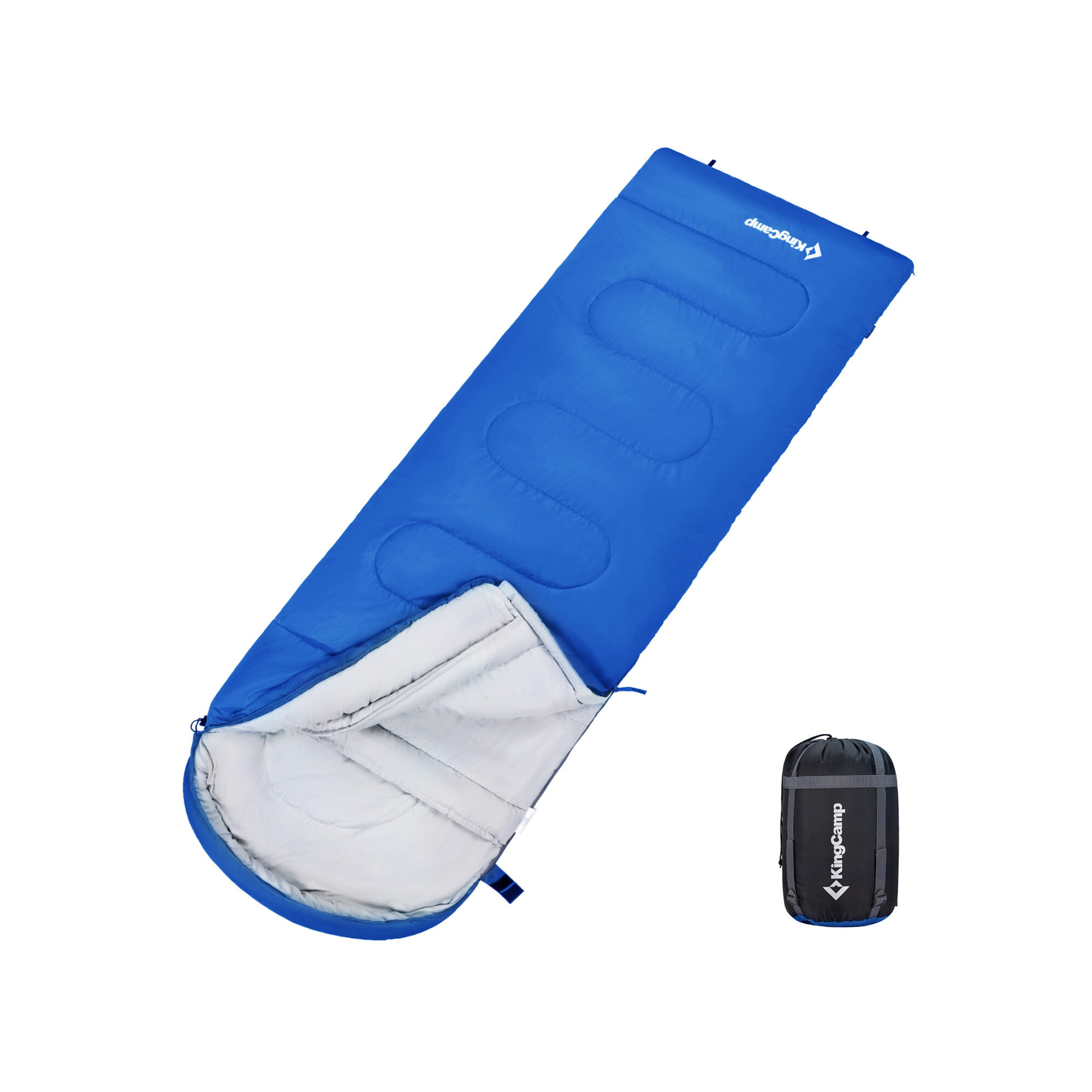 Sac de couchage - Kingcamp - Modèle Oasis 300 - Bleu - 190 x 75 cm