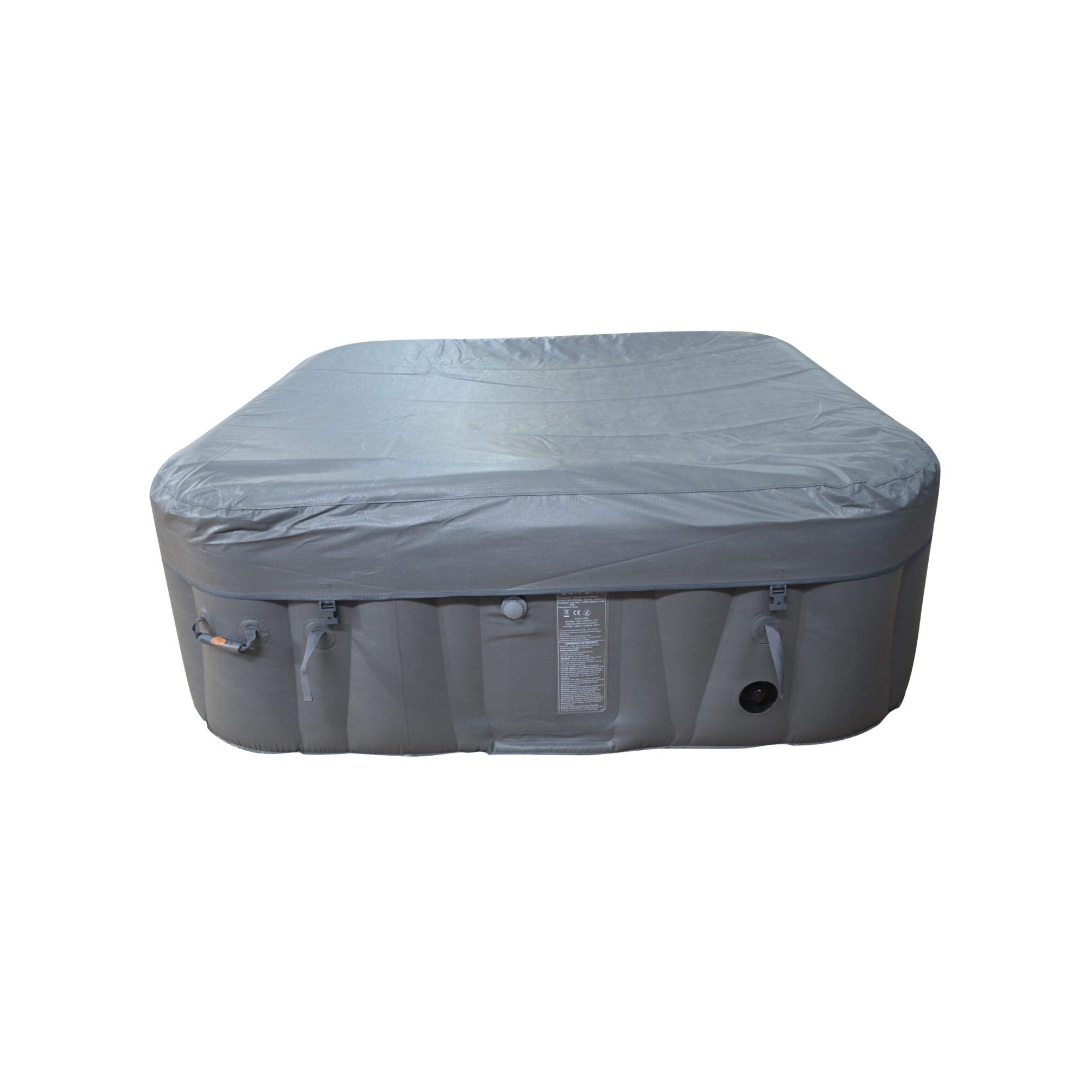 Spa gonflable 6 places carré - Sunspa - Bandeau LED inclus - Dimensions : 185 x 185 cm