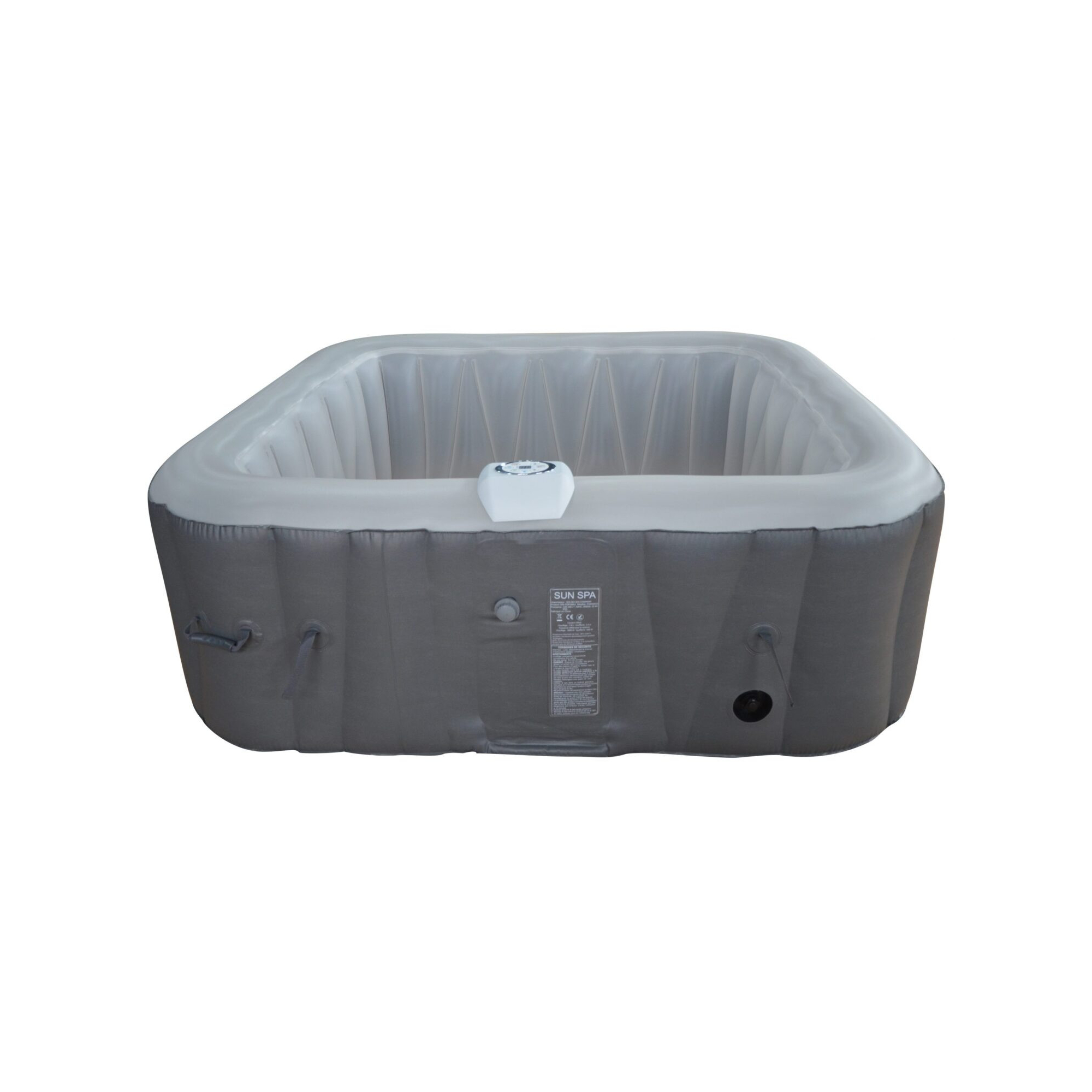 Spa gonflable 4 places carré - Sunspa - Bandeau LED inclus - Dimensions : 155 x 155 cm