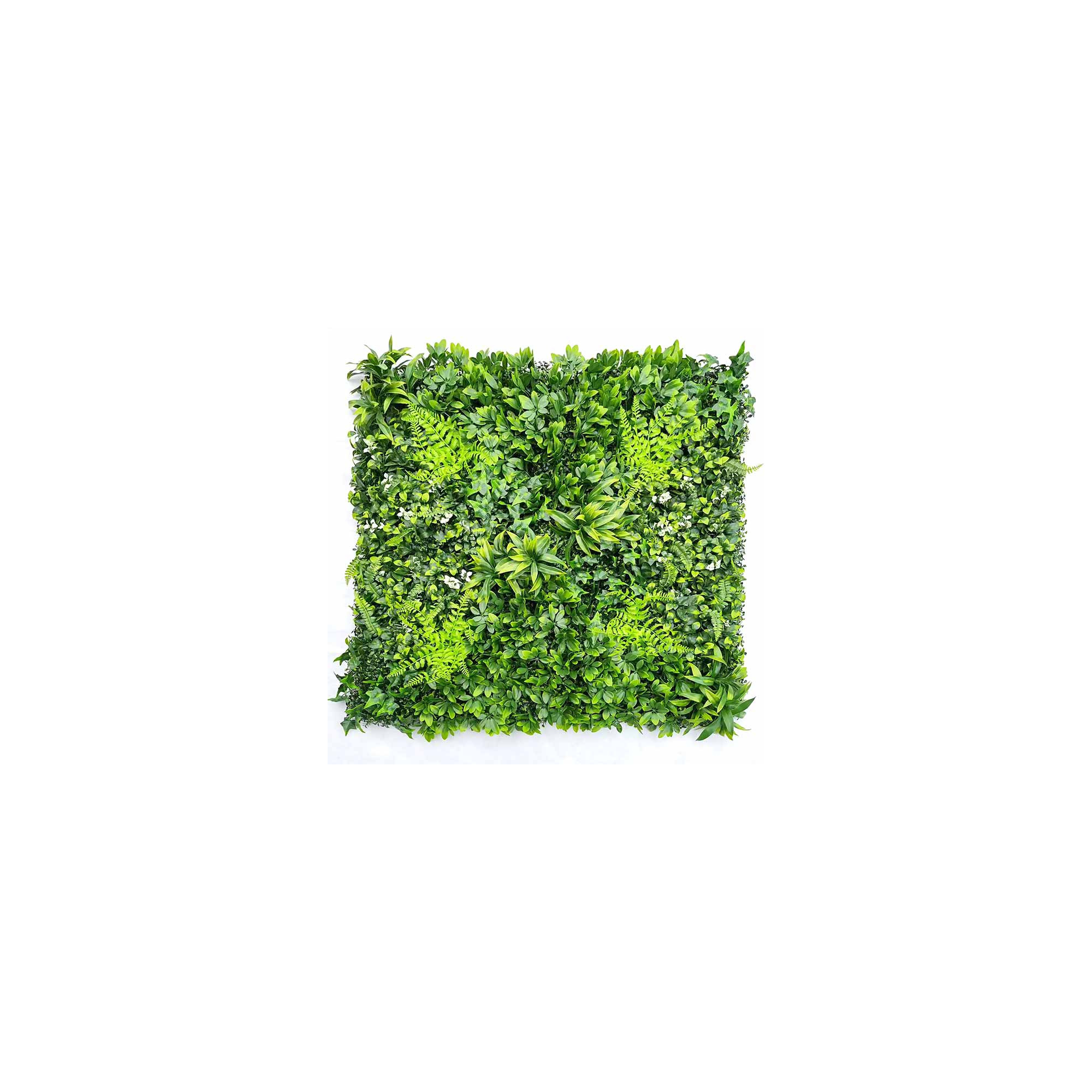 Mur végétal artificiel - Modèle fleur blanche - Dimensions : 100 x 100 cm