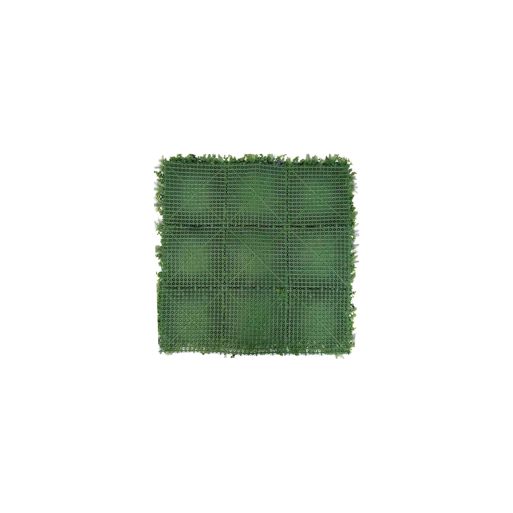 Mur végétal artificiel - Modèle fleur rouge - Dimensions : 100 x 100 cm