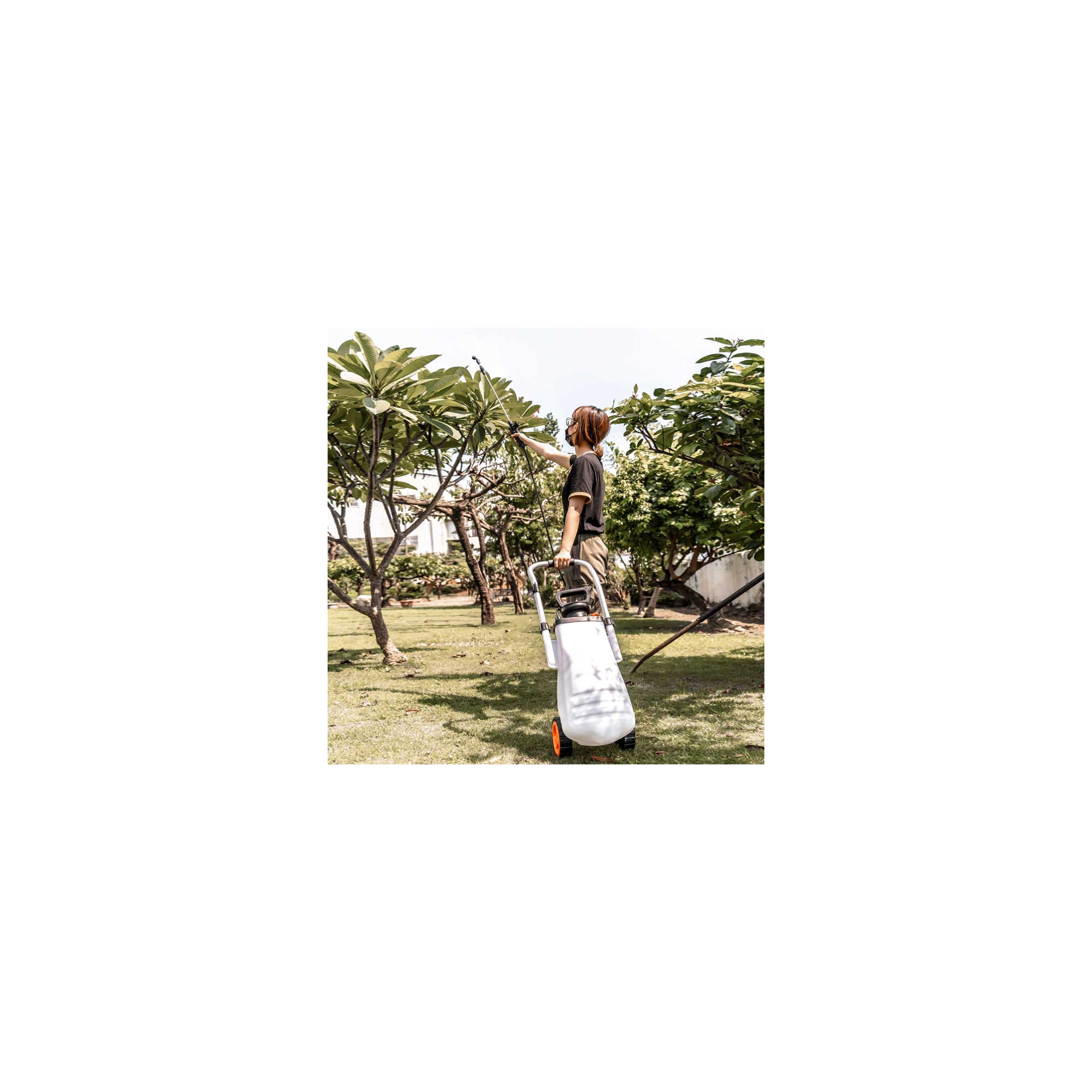 Pulvérisateur pour jardin - Suan - Avec roue et lance télescopique - Contenance : 12 Litres