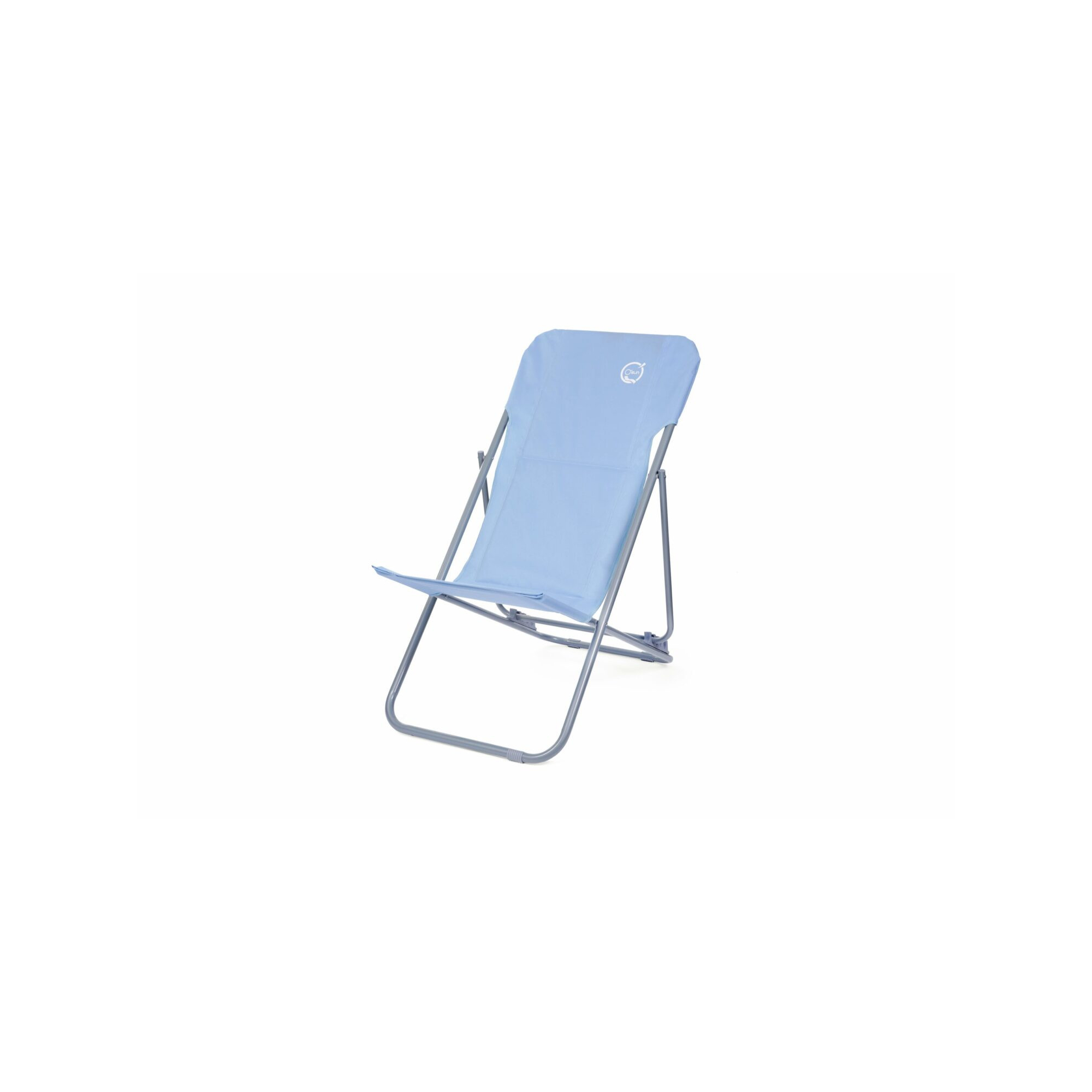 Lot de 2 chiliennes de jardin pliables - 4 positions - O'Sun - Bleu - Dimensions : 96 x 55 x 98 cm