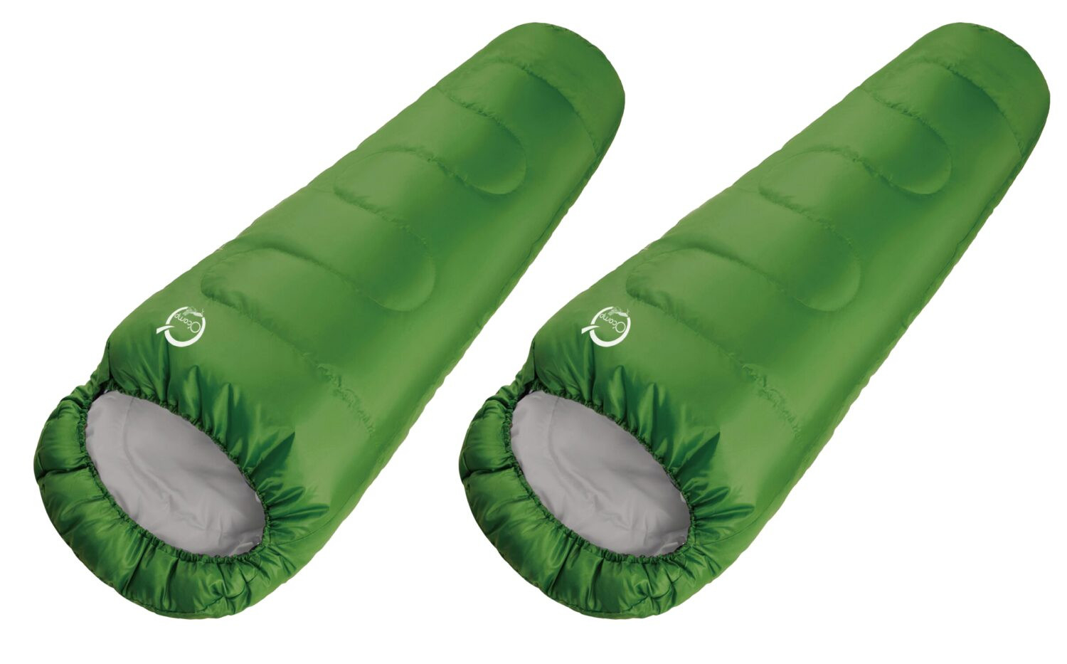 Lot de 2 sacs de couchage de randonnée - O'Camp - Forme momie - Dimensions : 220 x 80 cm