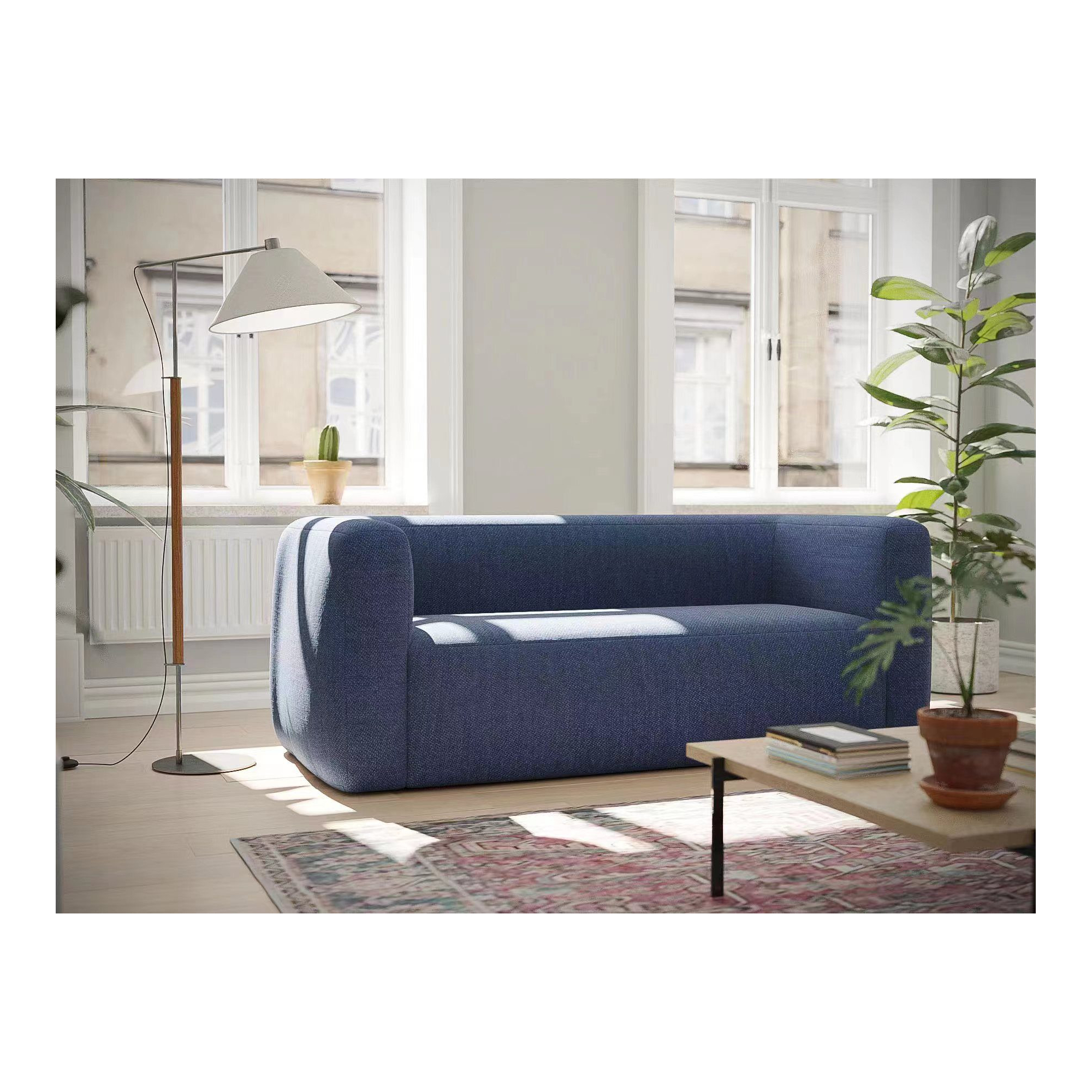 Salon gonflable 5 places - Terracotta - Intérieur et extérieur - Bleu