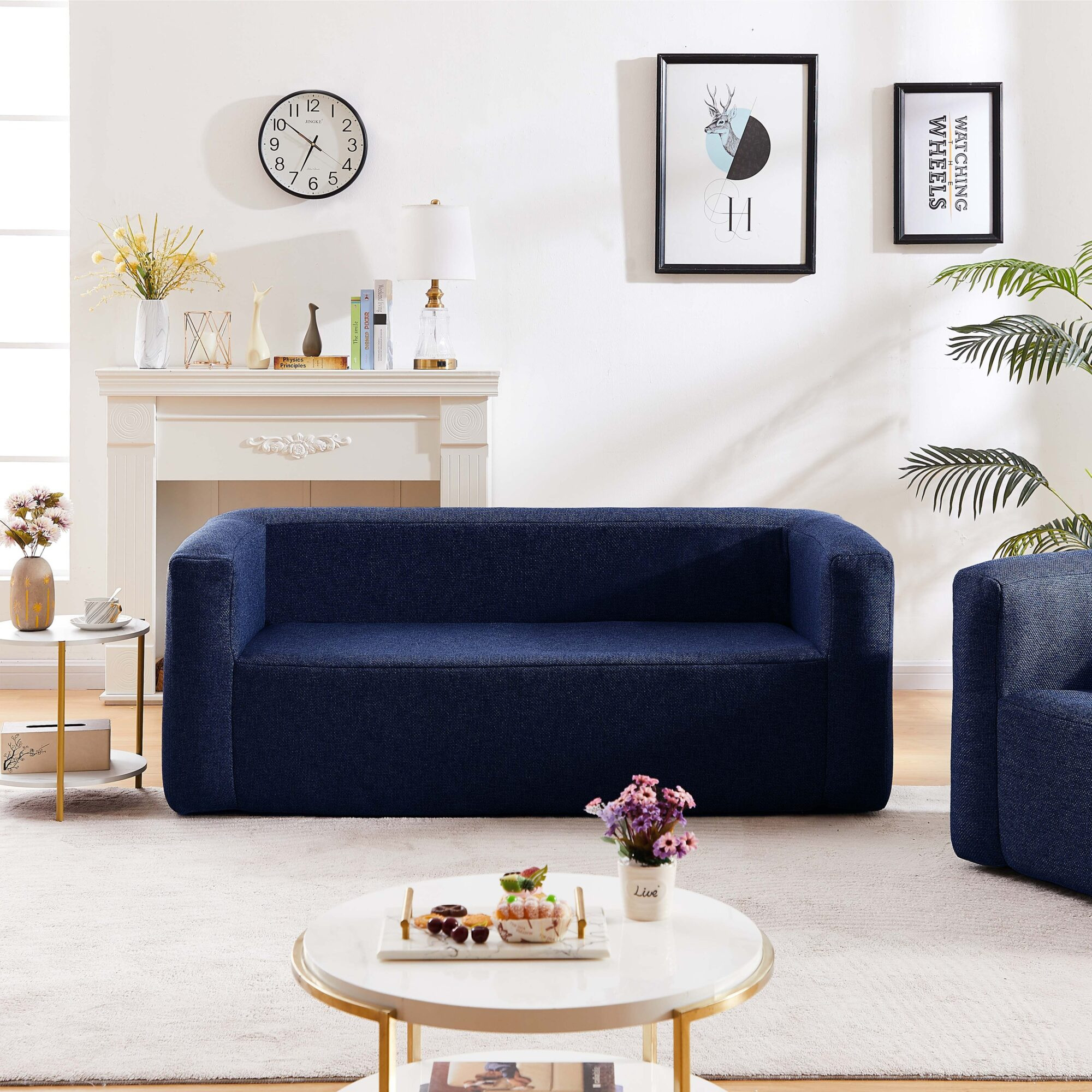 Salon gonflable 5 places - Terracotta - Intérieur et extérieur - Bleu