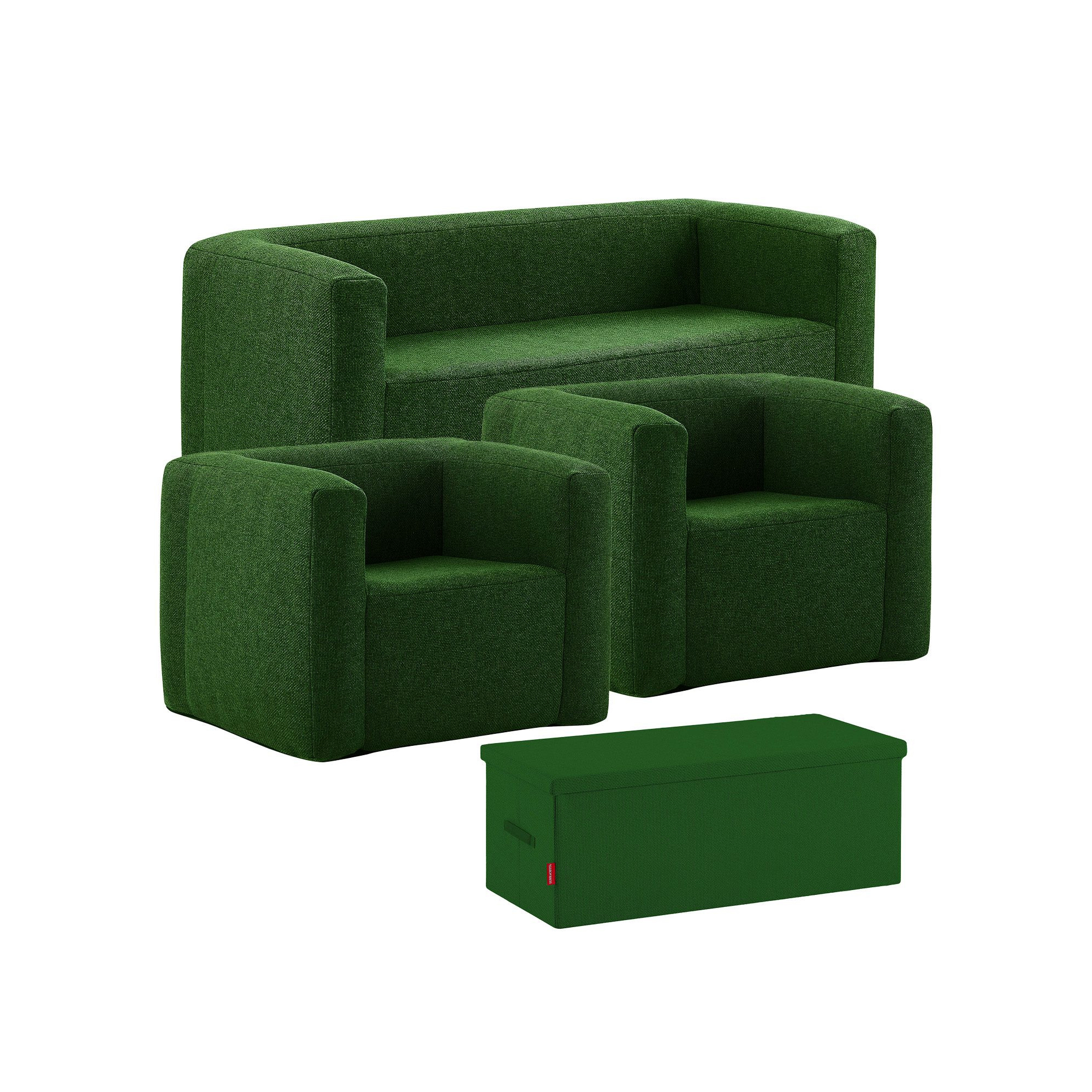 Salon gonflable 5 places - Terracotta - Intérieur et extérieur - Vert