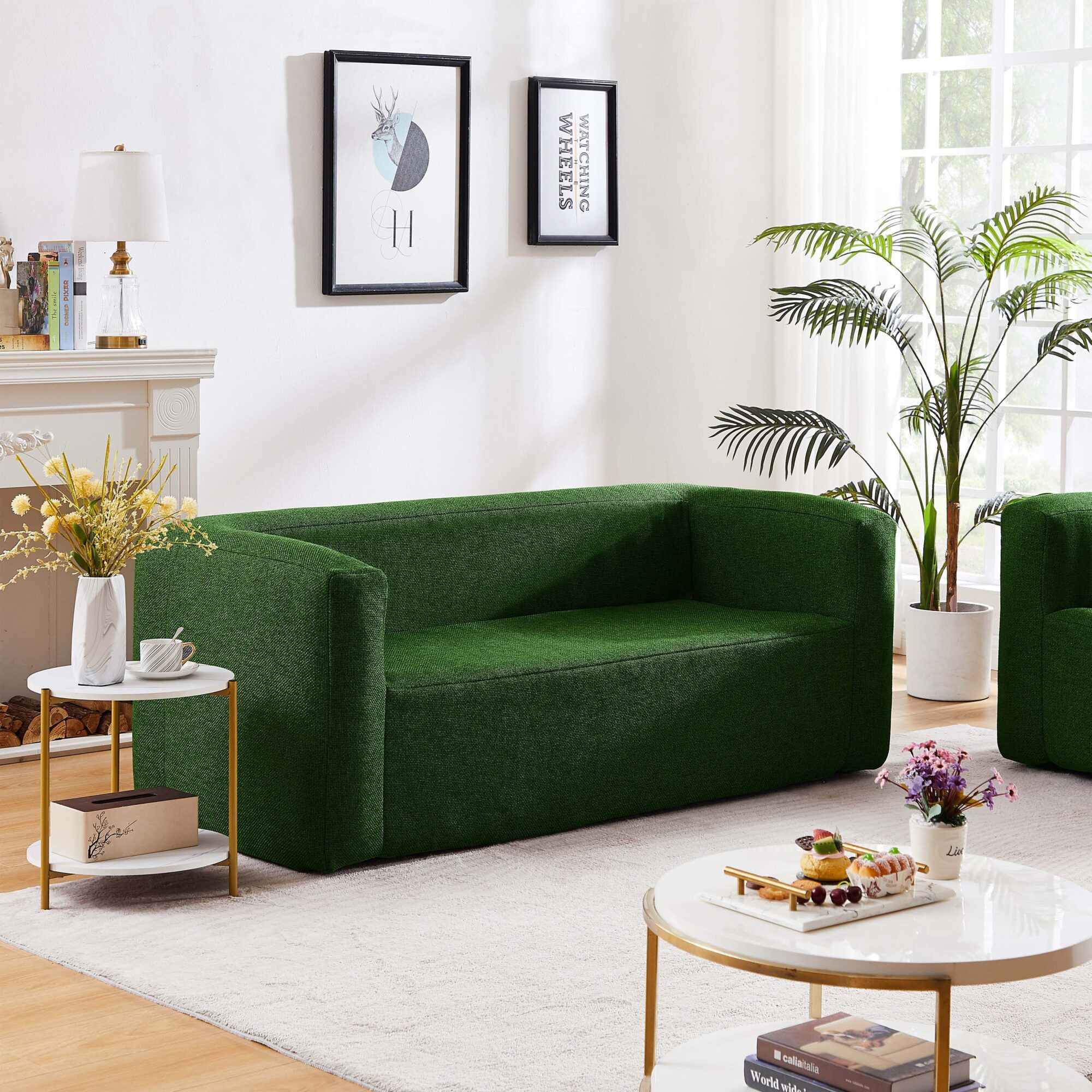 Canapé gonflable 2-3 places Terracotta - Intérieur et extérieur - Couleur Vert