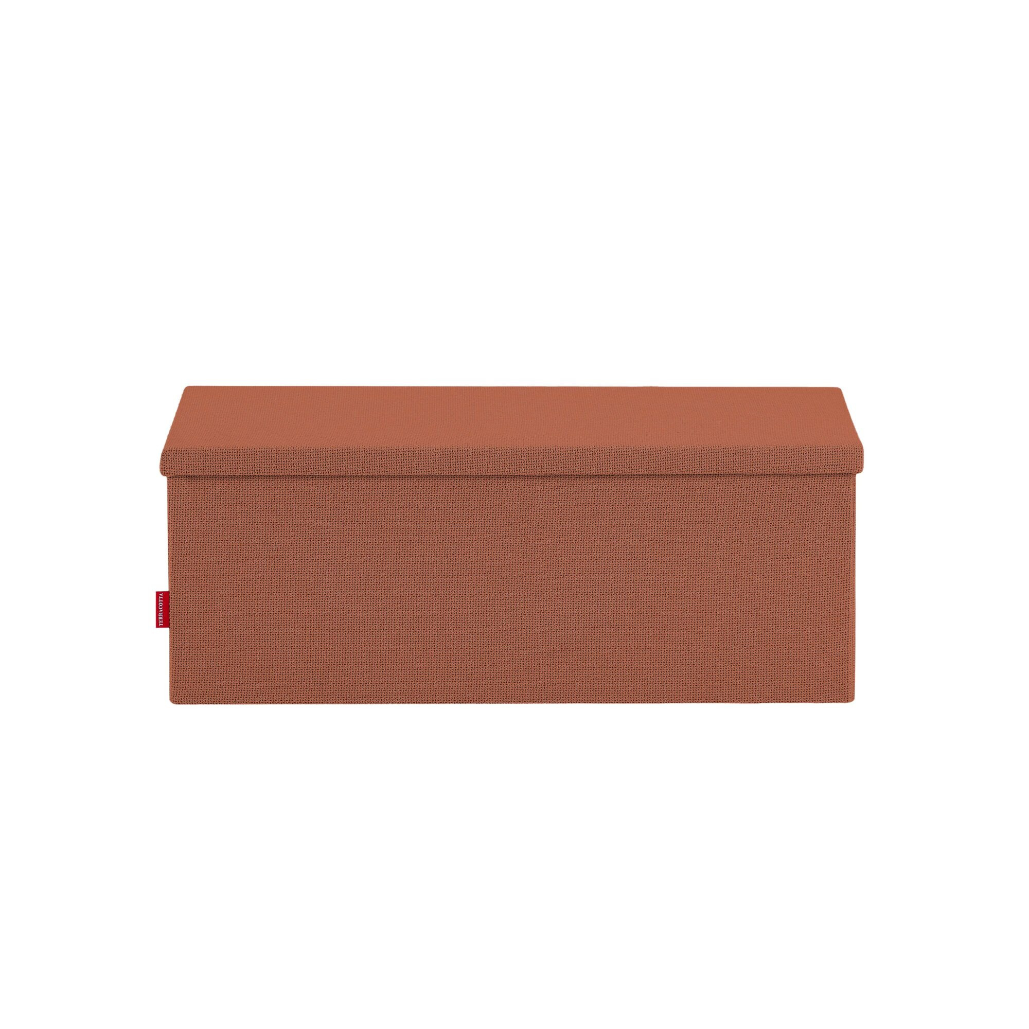Table coffre Terracotta - Ouverture sur le dessus - Intérieur et extérieur - Couleur Terracotta