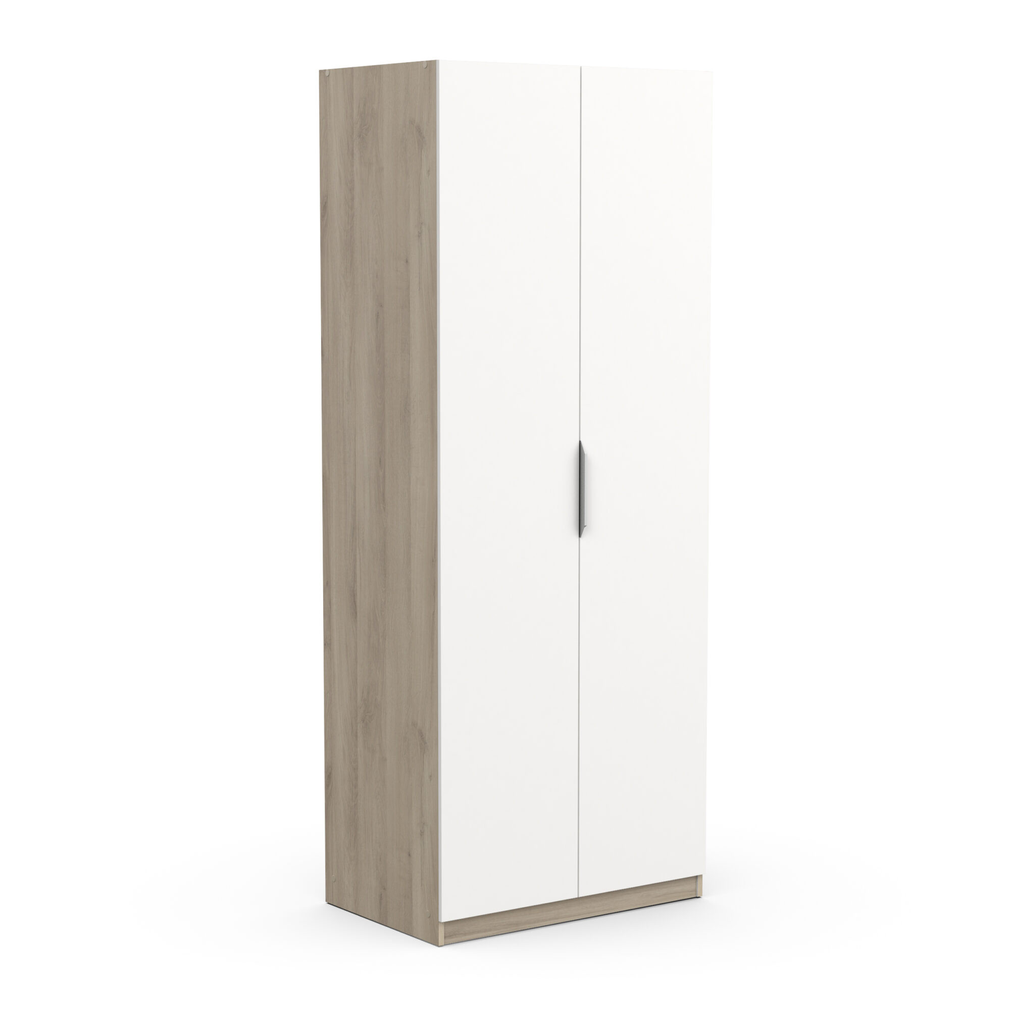 Armoire 2 portes - GHOST - Blanc et Chêne -79,4 x 51,1 x 203 cm - DEMEYERE