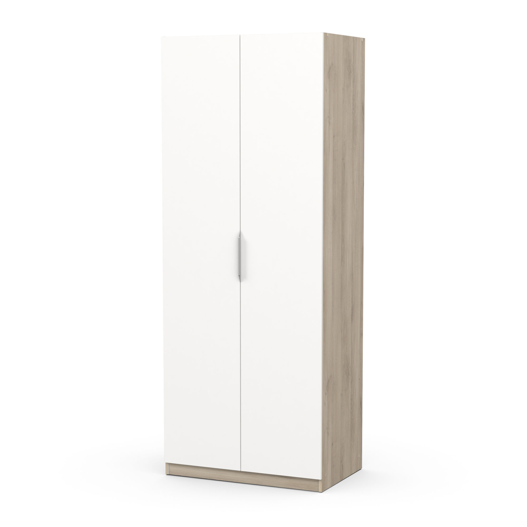 Armoire 2 portes - GHOST - Blanc et Chêne -79,4 x 51,1 x 203 cm - DEMEYERE