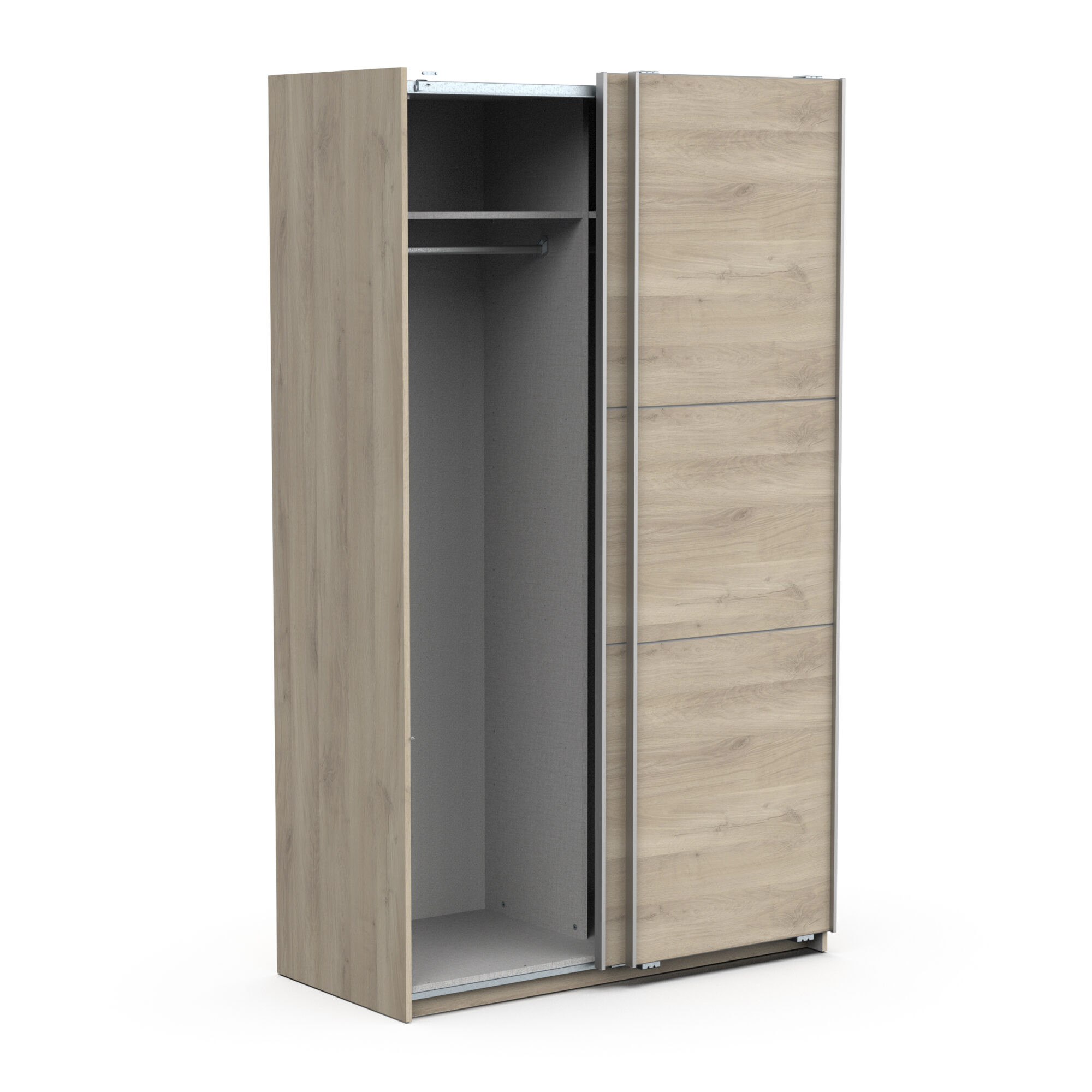 Armoire 2 portes coulissantes - GHOST - Chêne - 116,5 x 59,9 x 203 cm - DEMEYERE