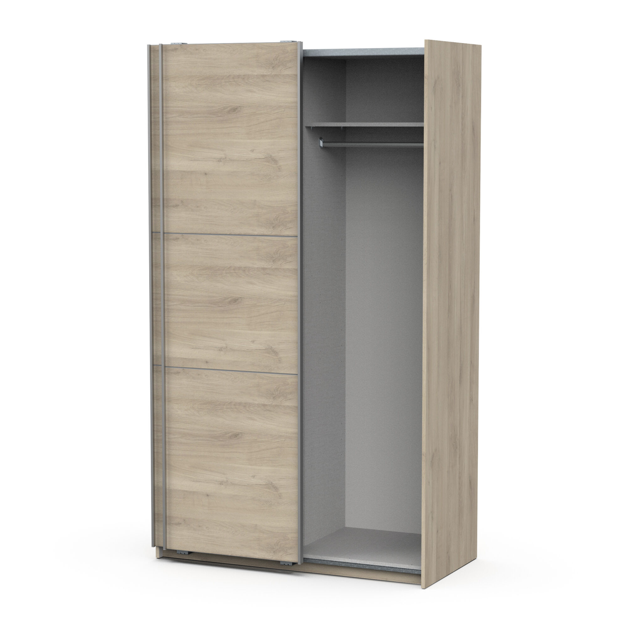 Armoire 2 portes coulissantes - GHOST - Chêne - 116,5 x 59,9 x 203 cm - DEMEYERE