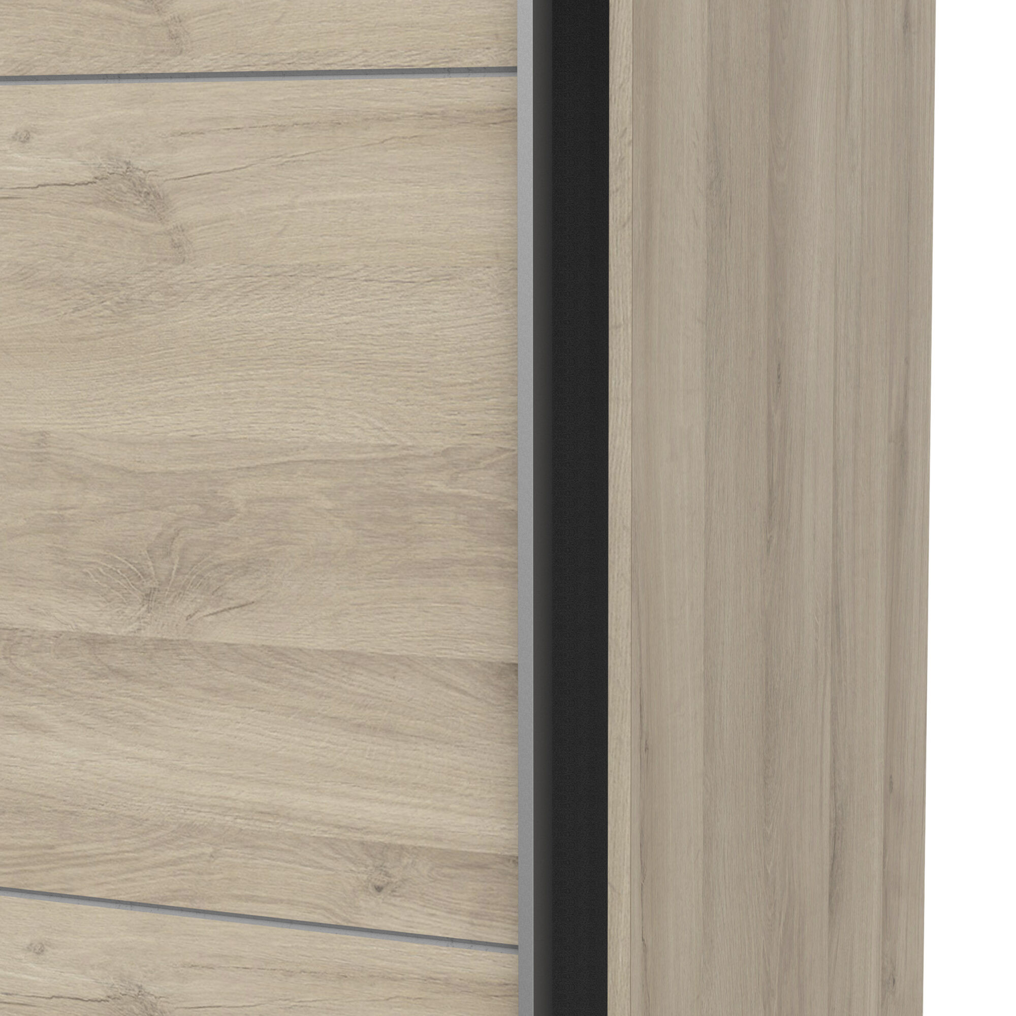 Armoire 2 portes coulissantes - GHOST - Chêne - 148 x 59,9 x 203 cm - DEMEYERE