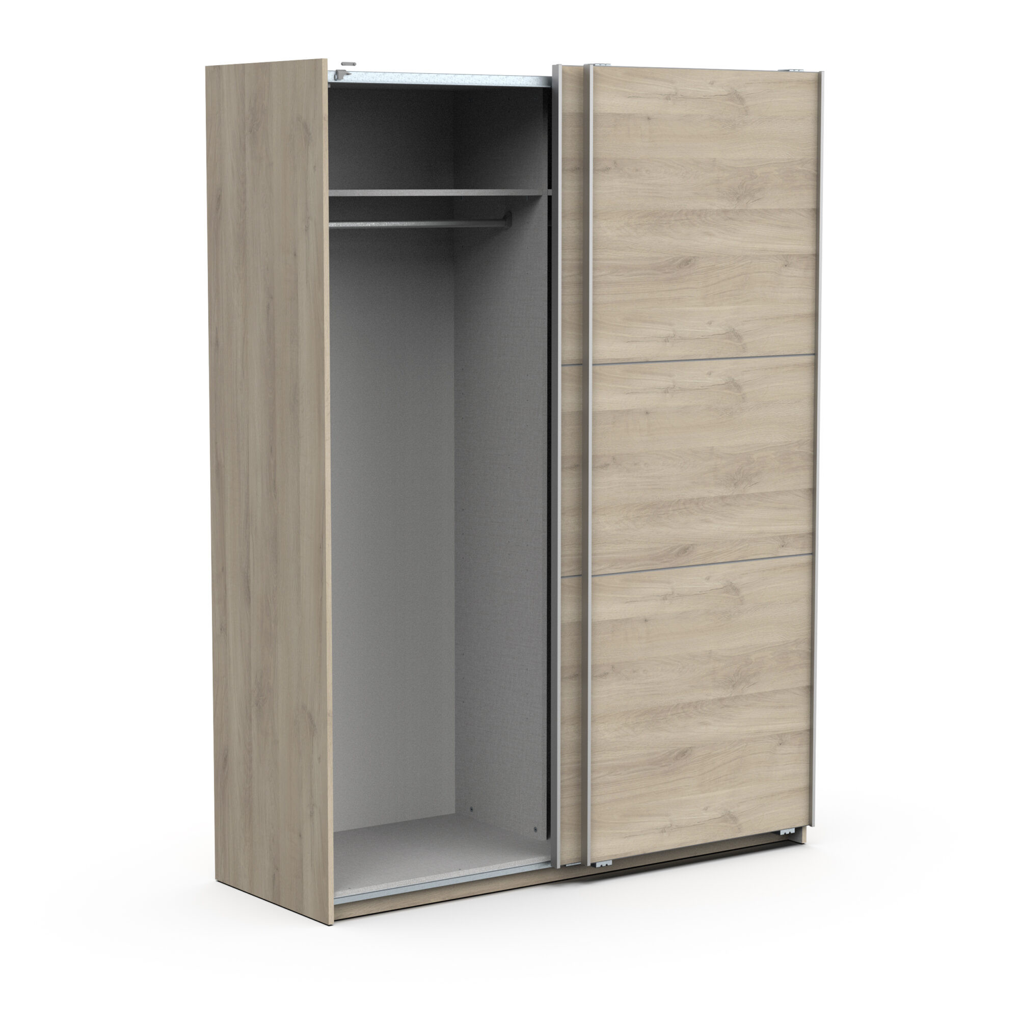 Armoire 2 portes coulissantes - GHOST - Chêne - 148 x 59,9 x 203 cm - DEMEYERE