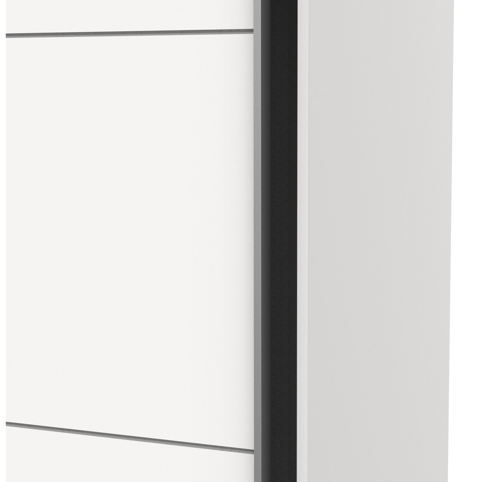 Armoire 2 portes coulissantes - GHOST - Blanc - 148 x 59,9 x 203 cm - DEMEYERE