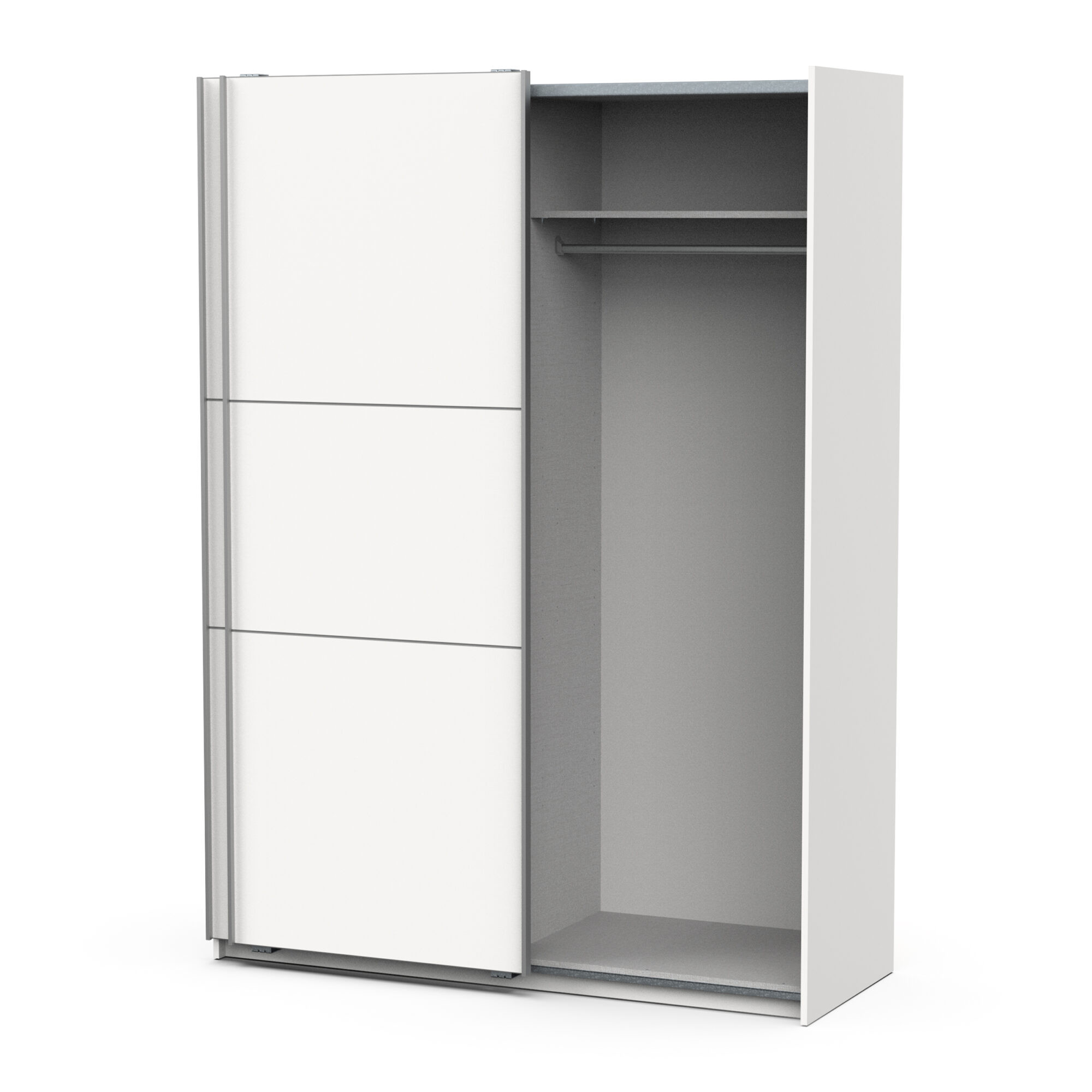 Armoire 2 portes coulissantes - GHOST - Blanc - 148 x 59,9 x 203 cm - DEMEYERE