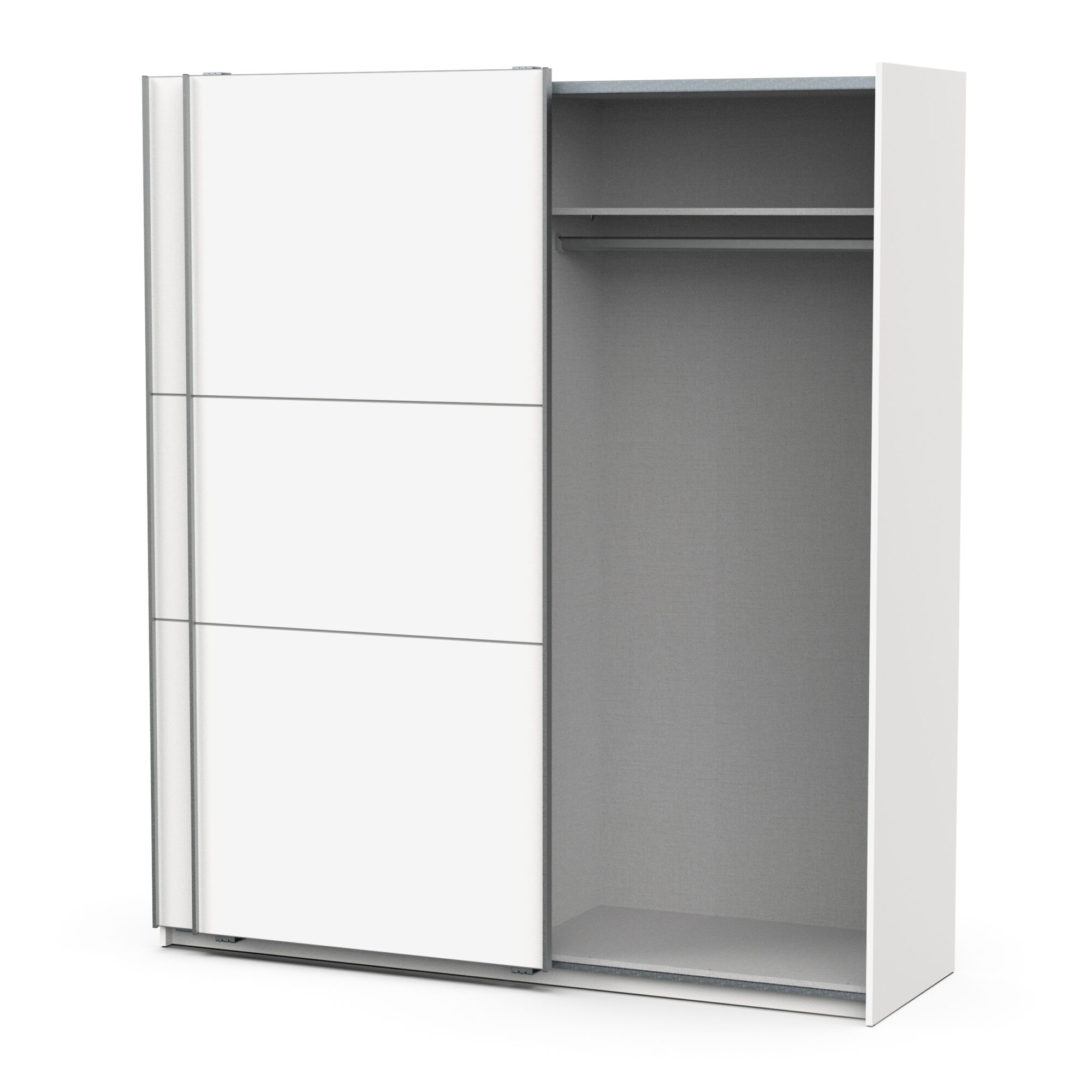 Armoire 2 portes coulissantes - GHOST - Blanc - 178,1 x 59,9 x 203 cm - DEMEYERE