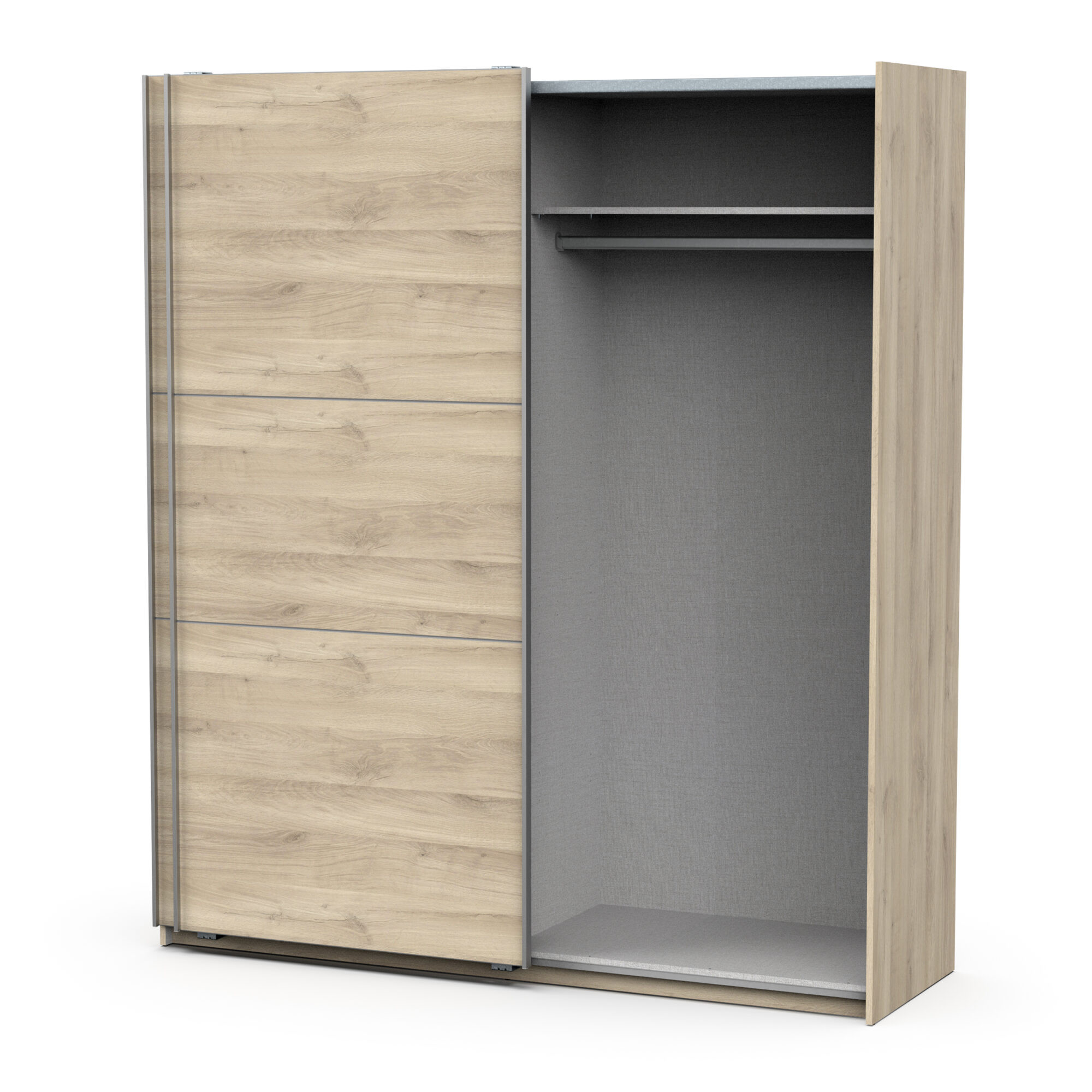 Armoire 2 portes coulissantes - GHOST - Chêne - 178,1 x 59,9 x 203 cm - DEMEYERE